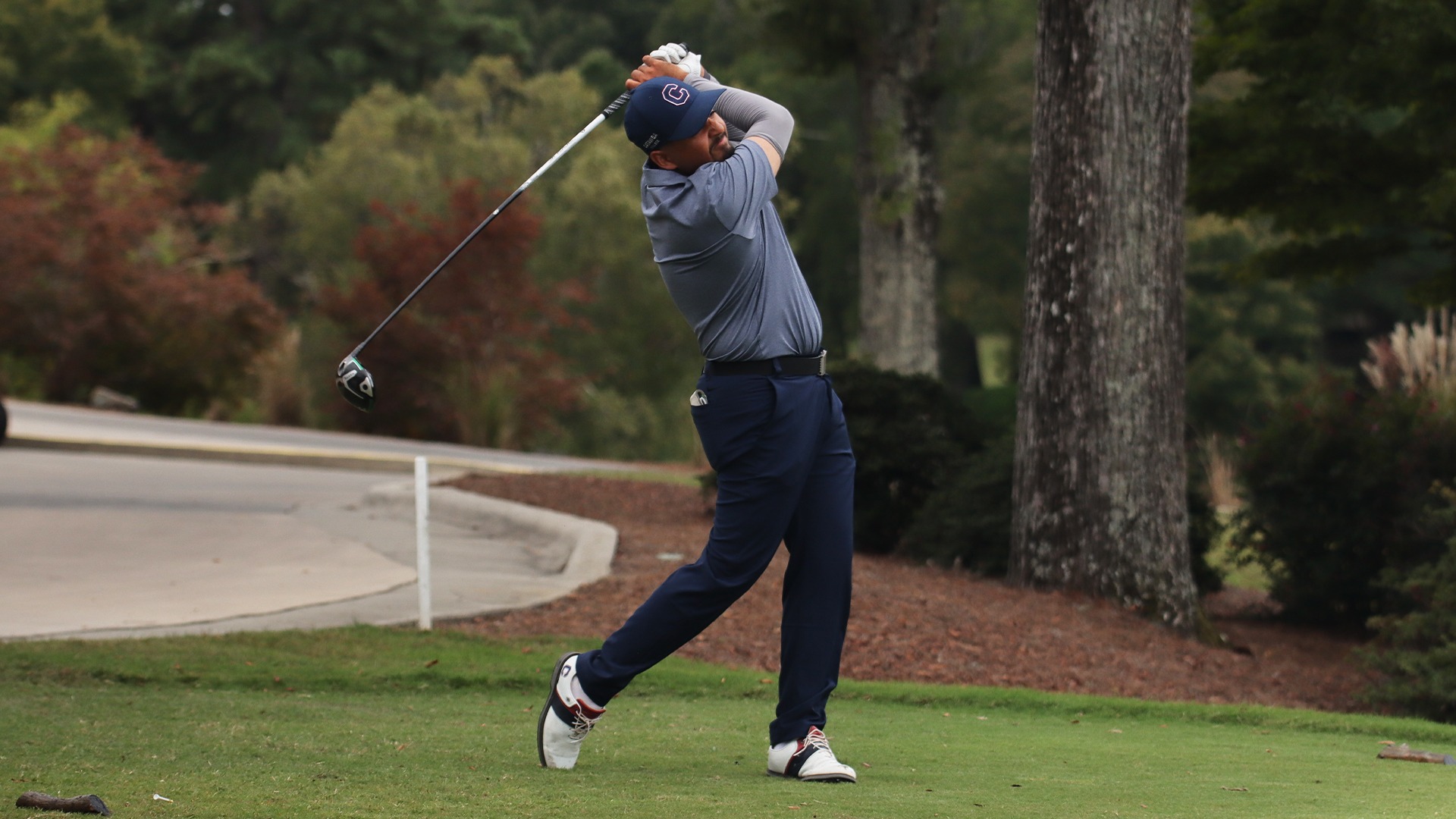 Pranay Kapur teeing off on Hole No. 10 at the Country Club of Salisbury
