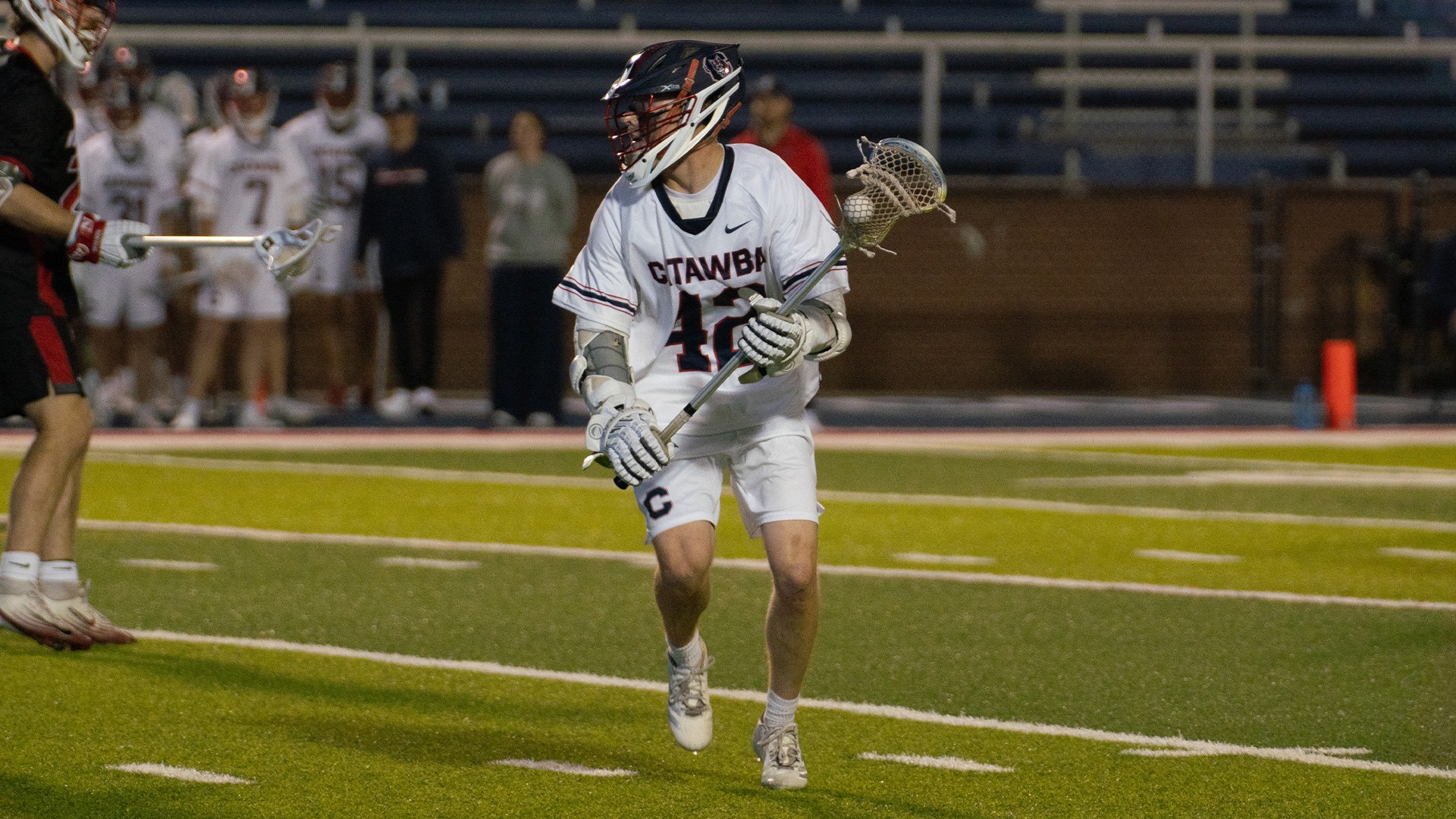 Micah Stechmiller looking for an offensive opportunity against Newberry