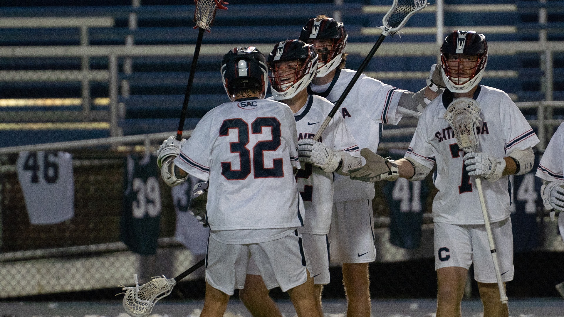 Statton Rehrer celebrates a goal against Newberry