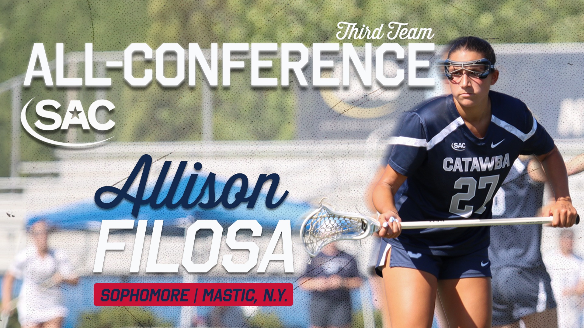 Graphic for Allison Filosa being named Third Team All-SAC