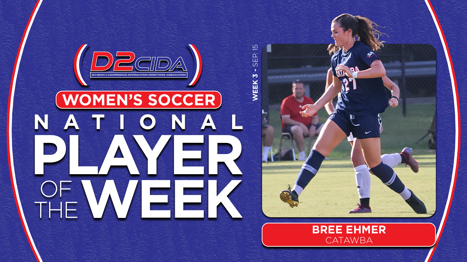 Bree Ehmer - D2CIDA Women's Soccer National Player of the Week