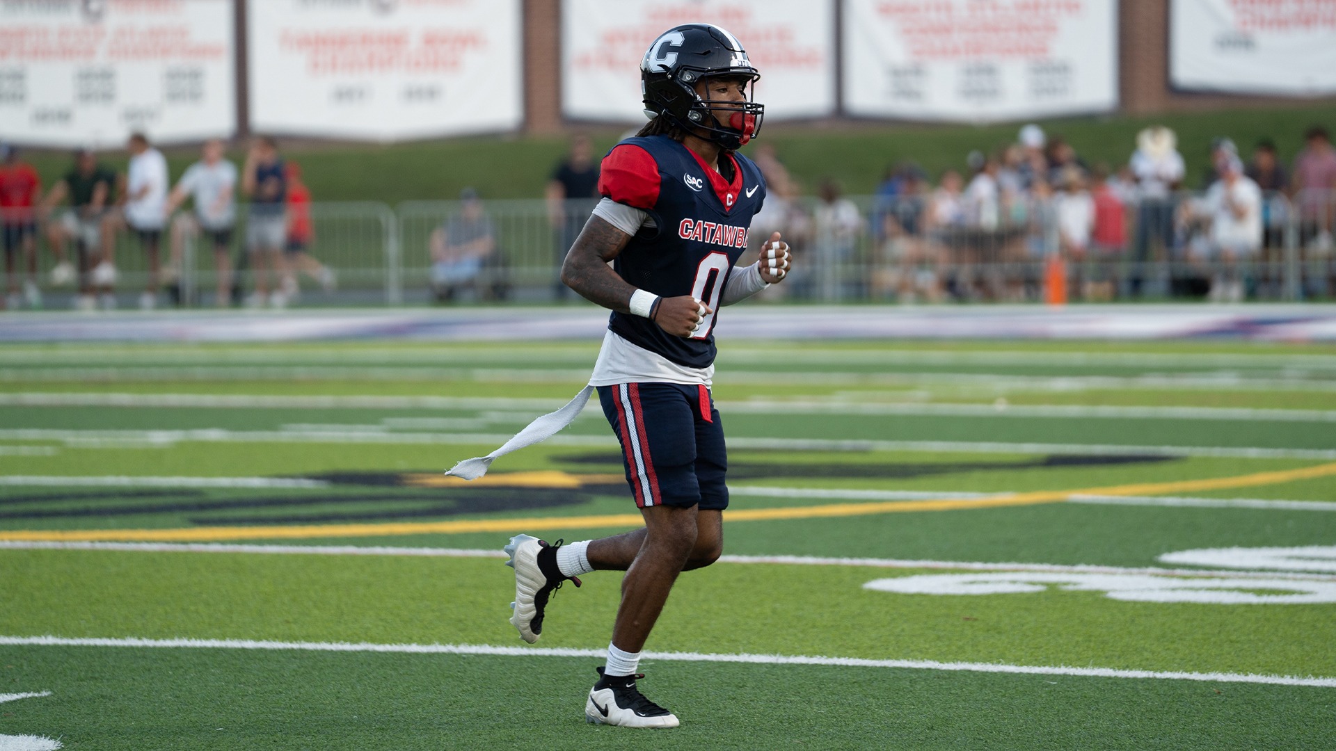 Jamari Broady jogging off the field