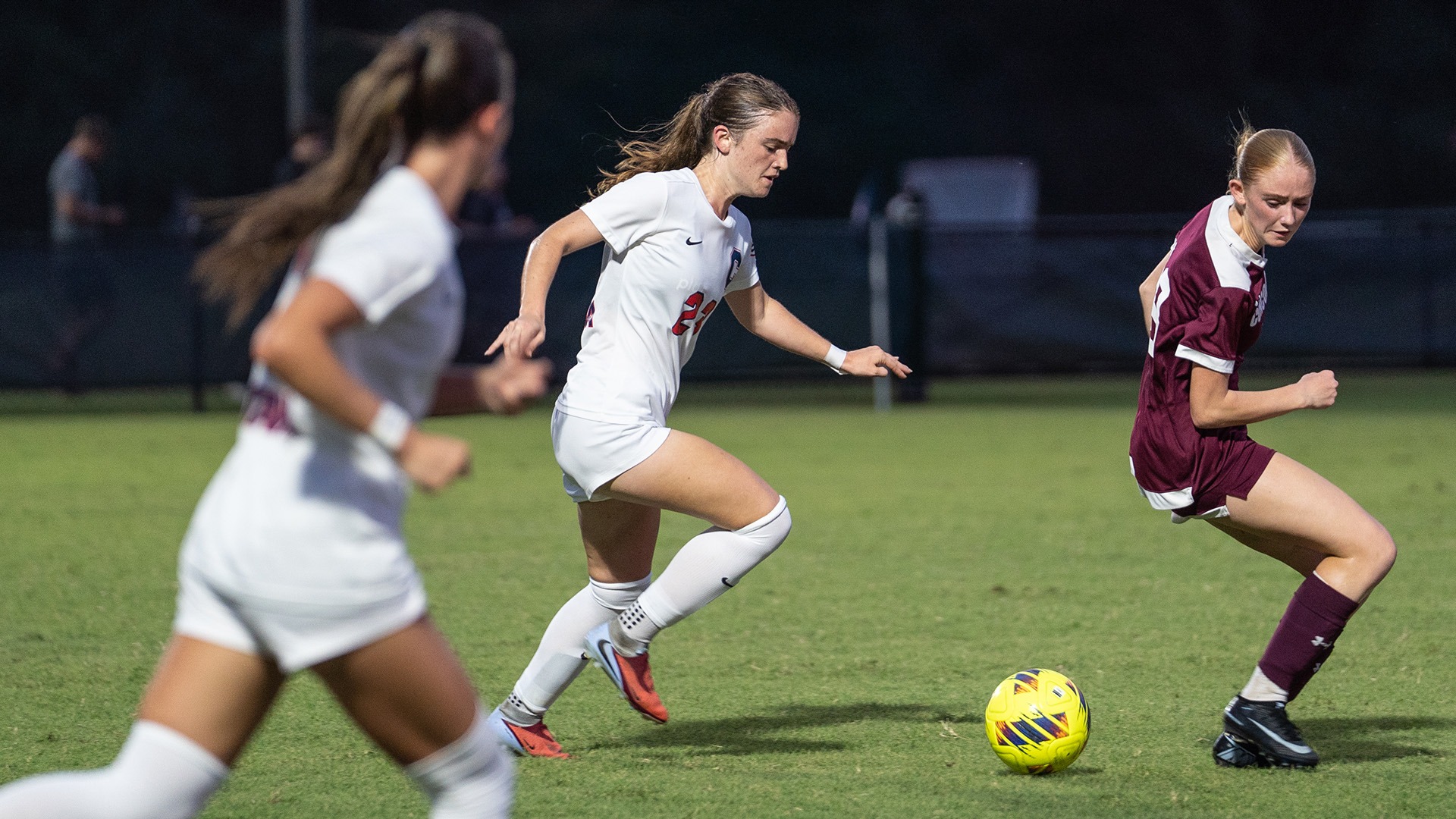Ella Matthews dribbles past a Concord defender