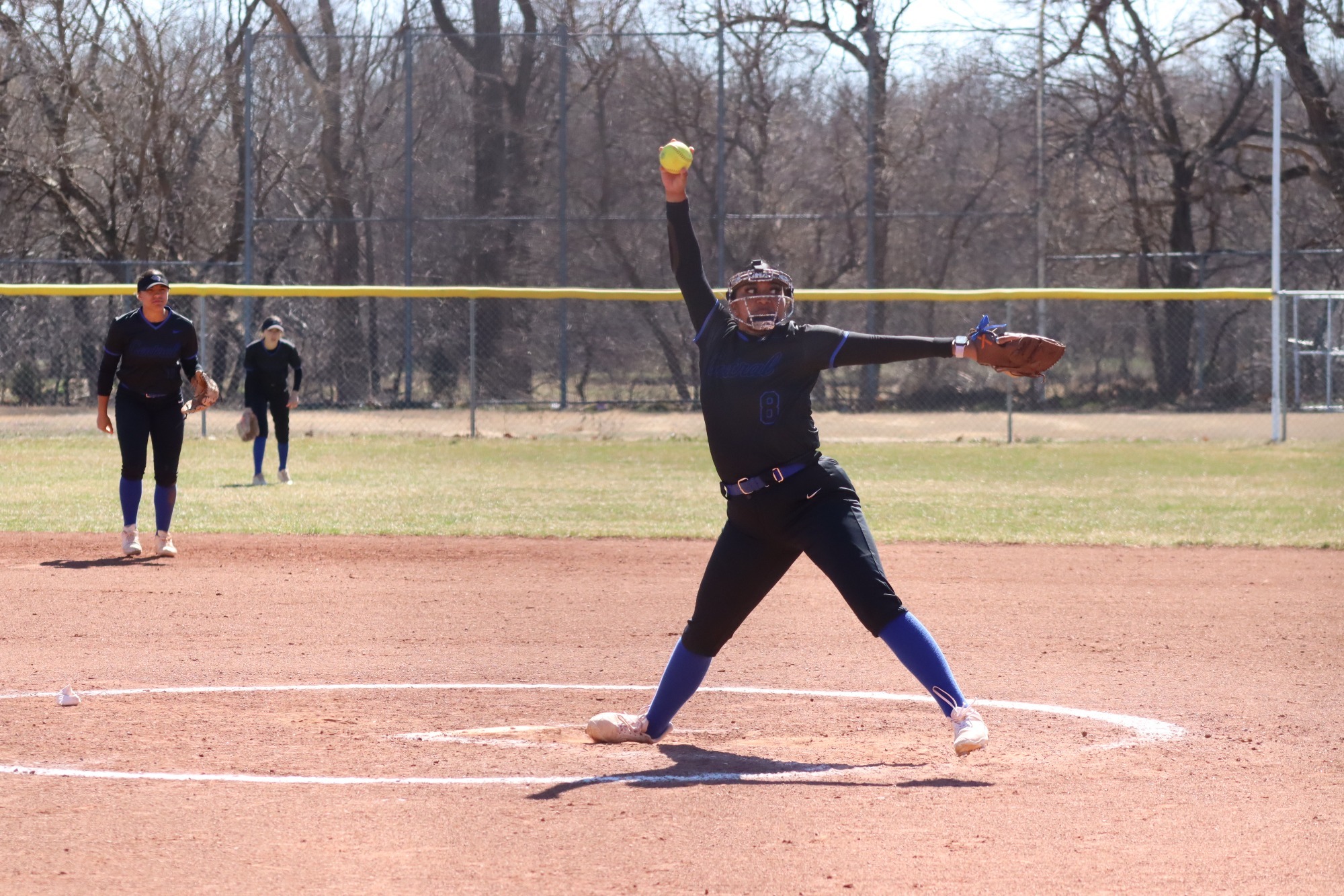 Clarissa Rejino pitching