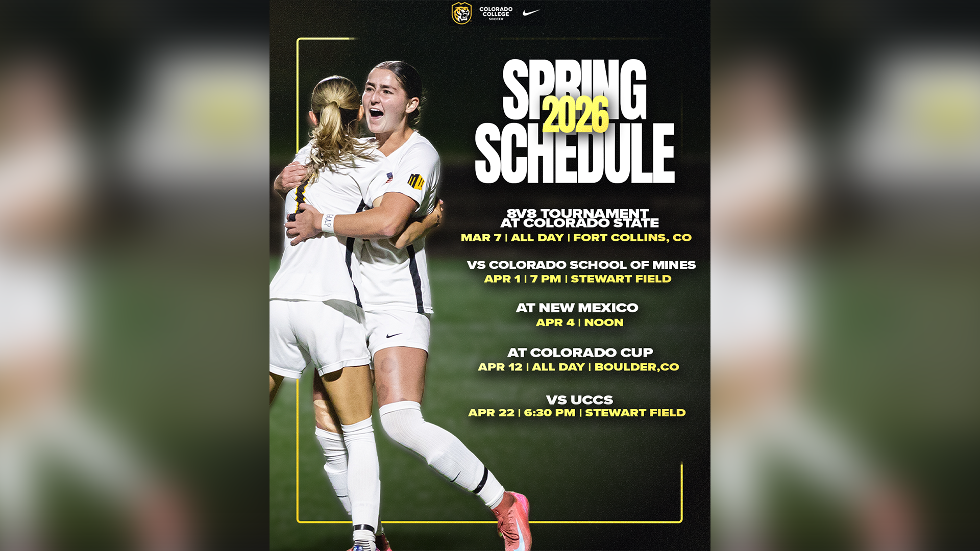 spring schedule wsoc 2026