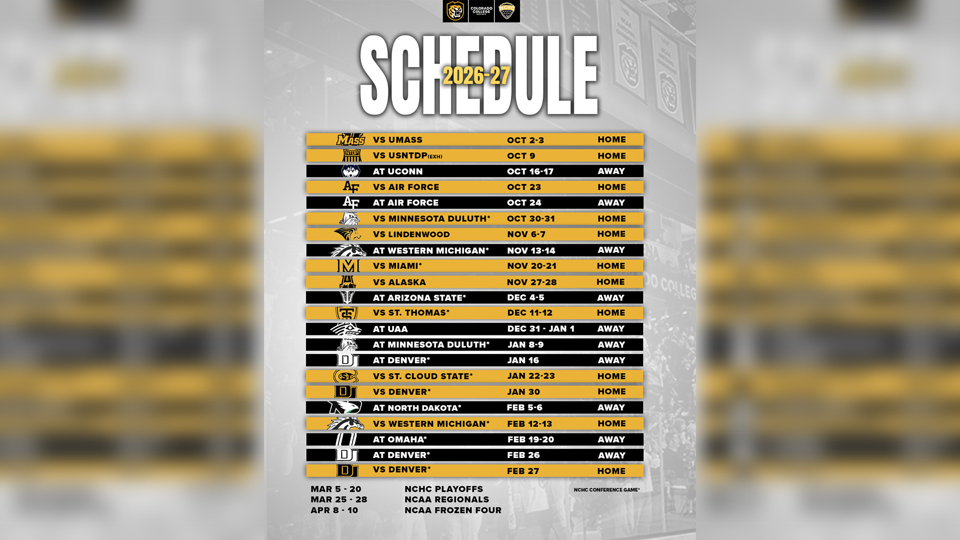 Hockey Schedule Graphic
