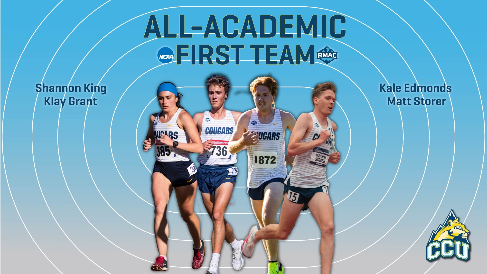 Four Cougars Named RMAC First Team All Academic for Indoor Track