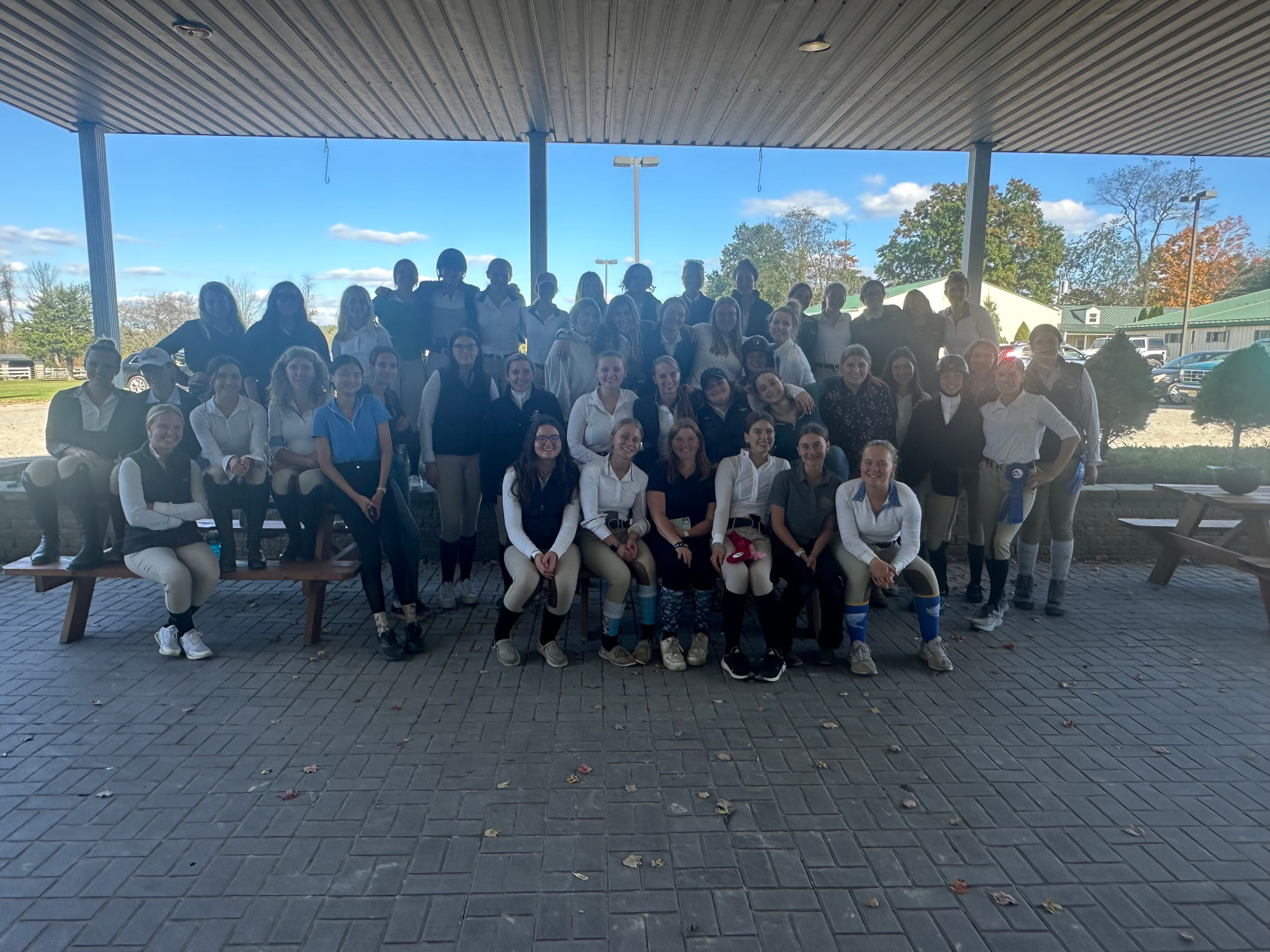 Group photo of Centenary IHSA team at their home show on Oct 5 2024