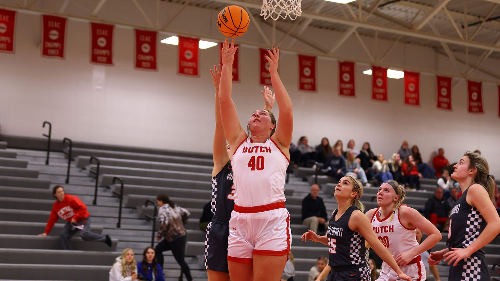 19 boards for Van Gorp in Central battle with women's basketball league