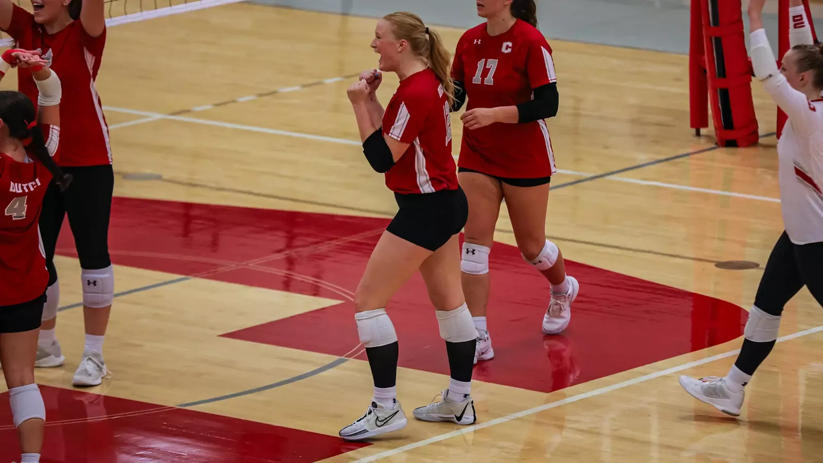 Landry Pacha celebrating after a point