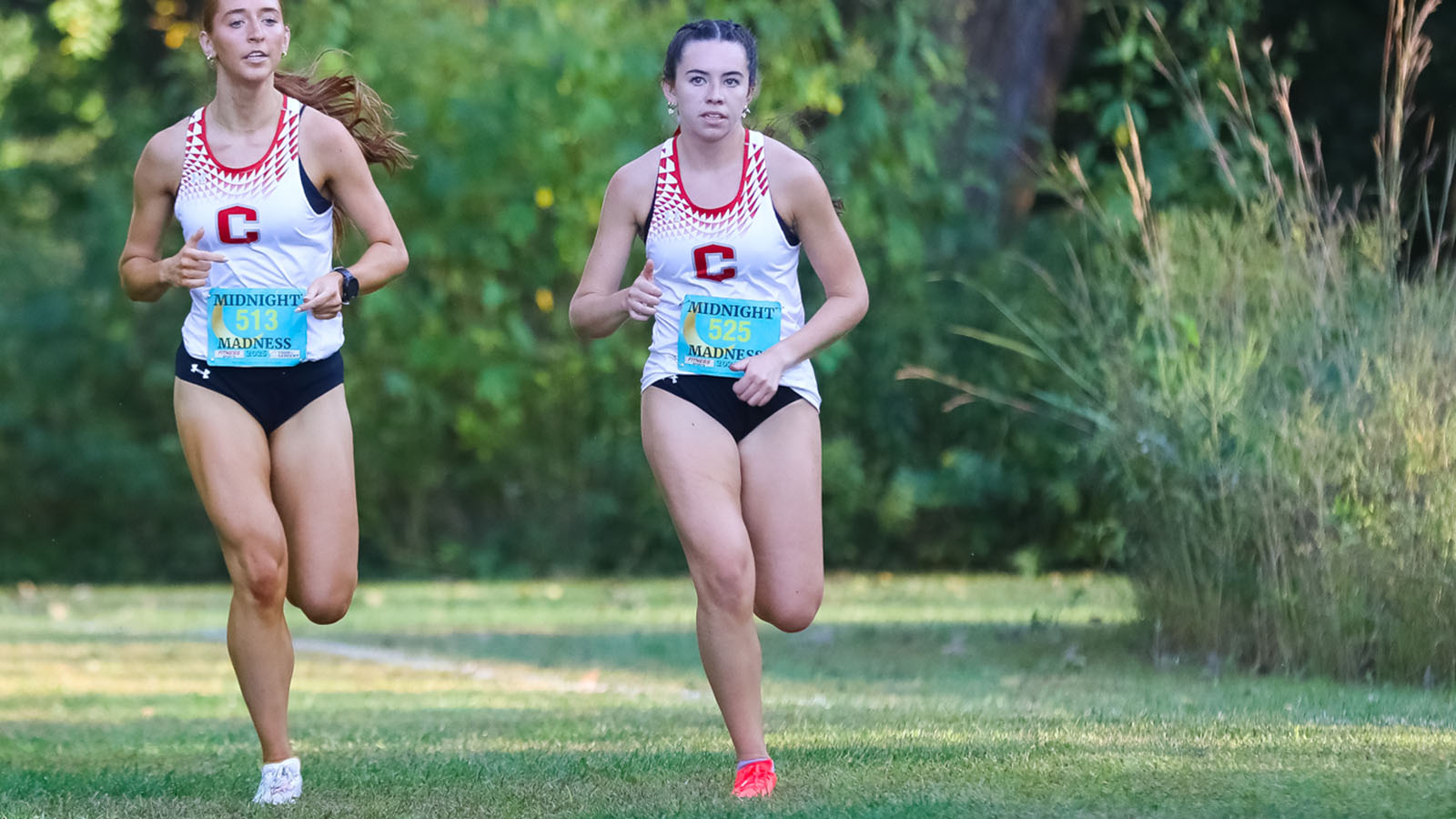 Maddy Stevens runs near treeline