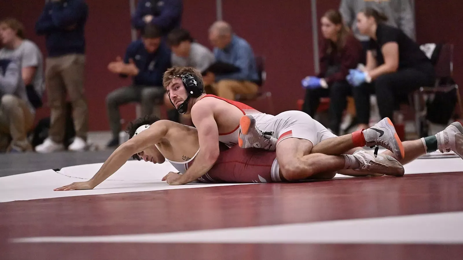 Christian Stanek wrestling at La Crosse