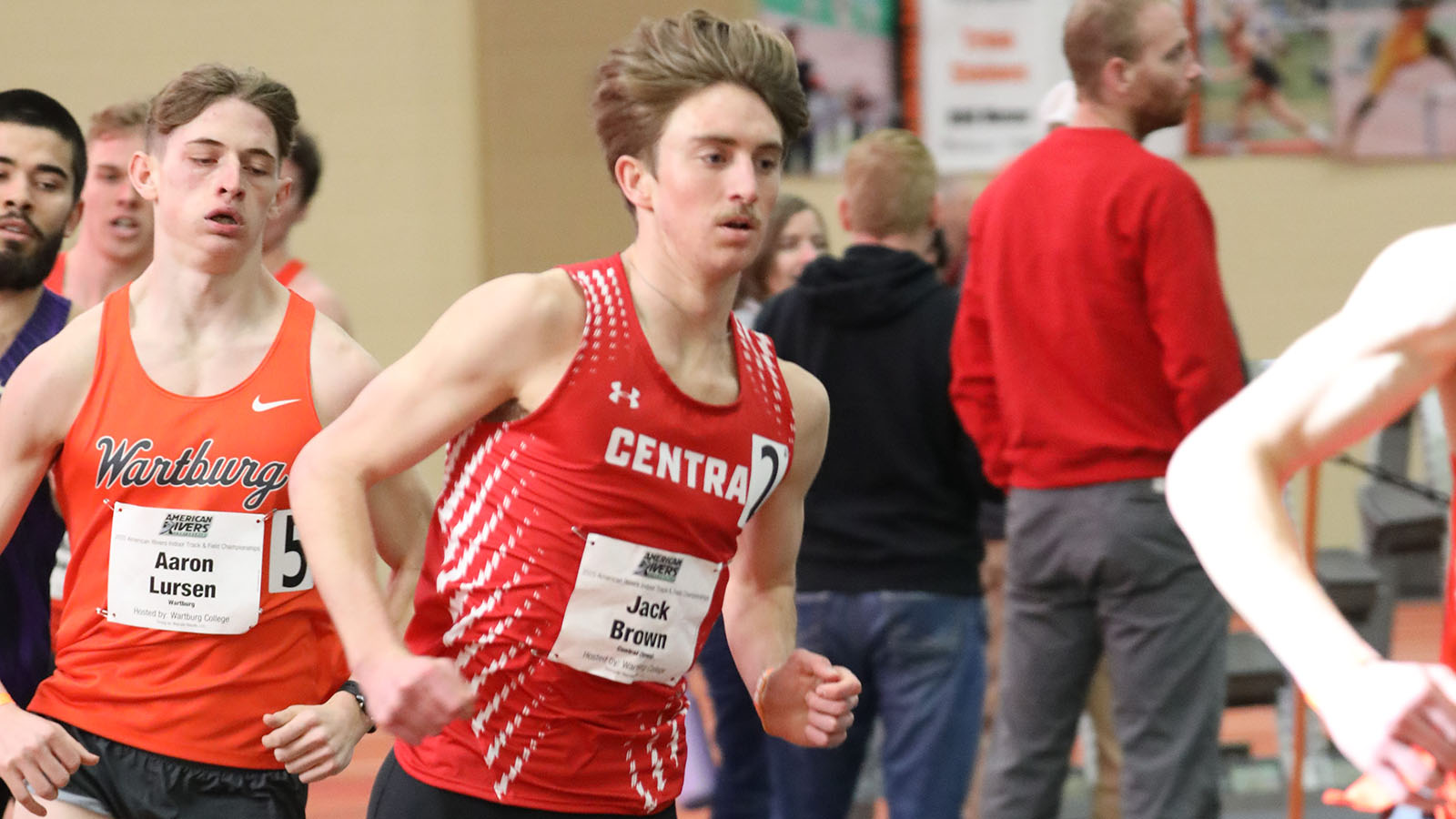 Jack brown ahead of a pack