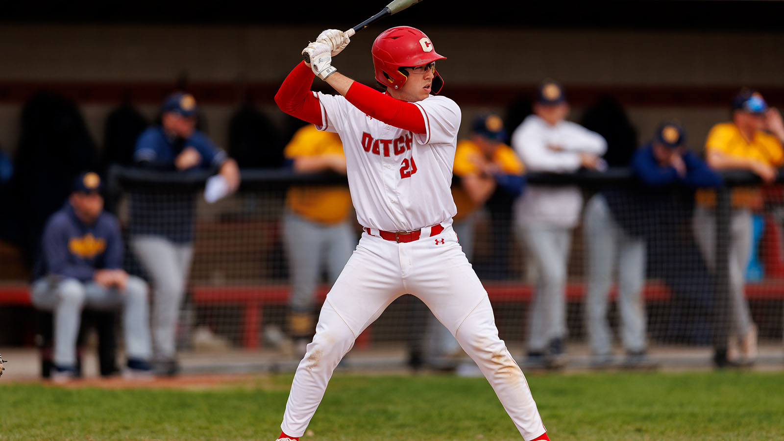 Dom DeLaPaz eying the pitcher