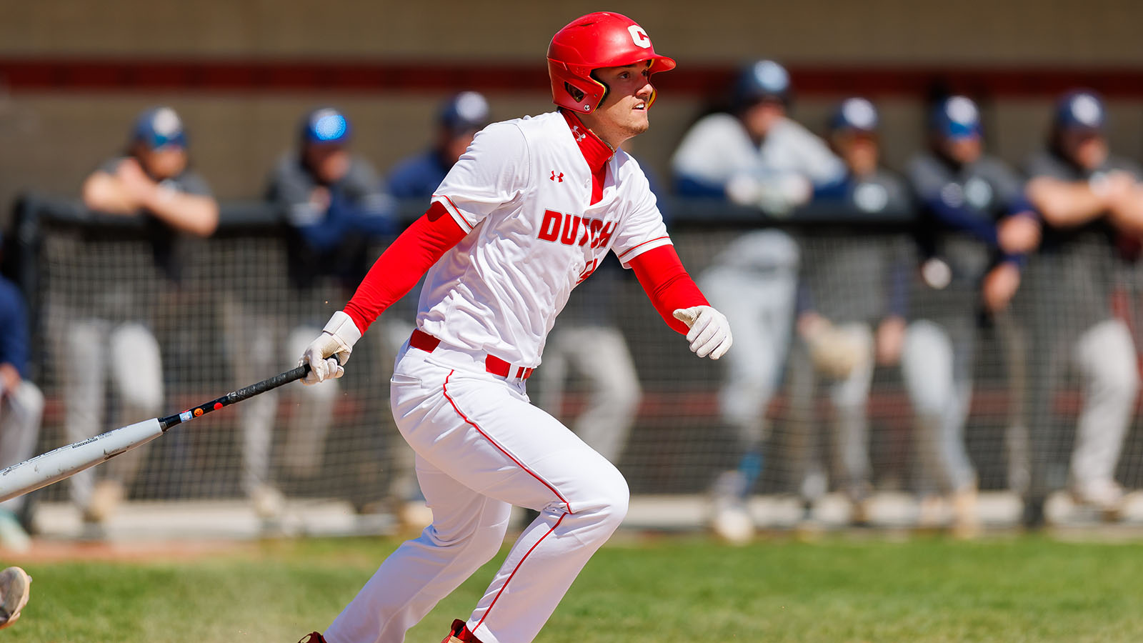 Max Steinlage watchinbg his hit