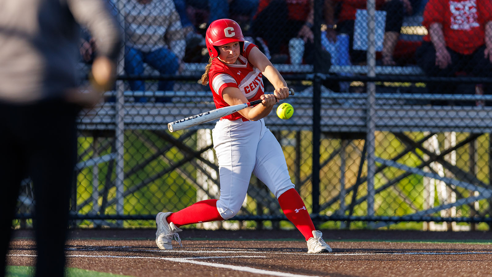 Addi Starr swings at a pitch