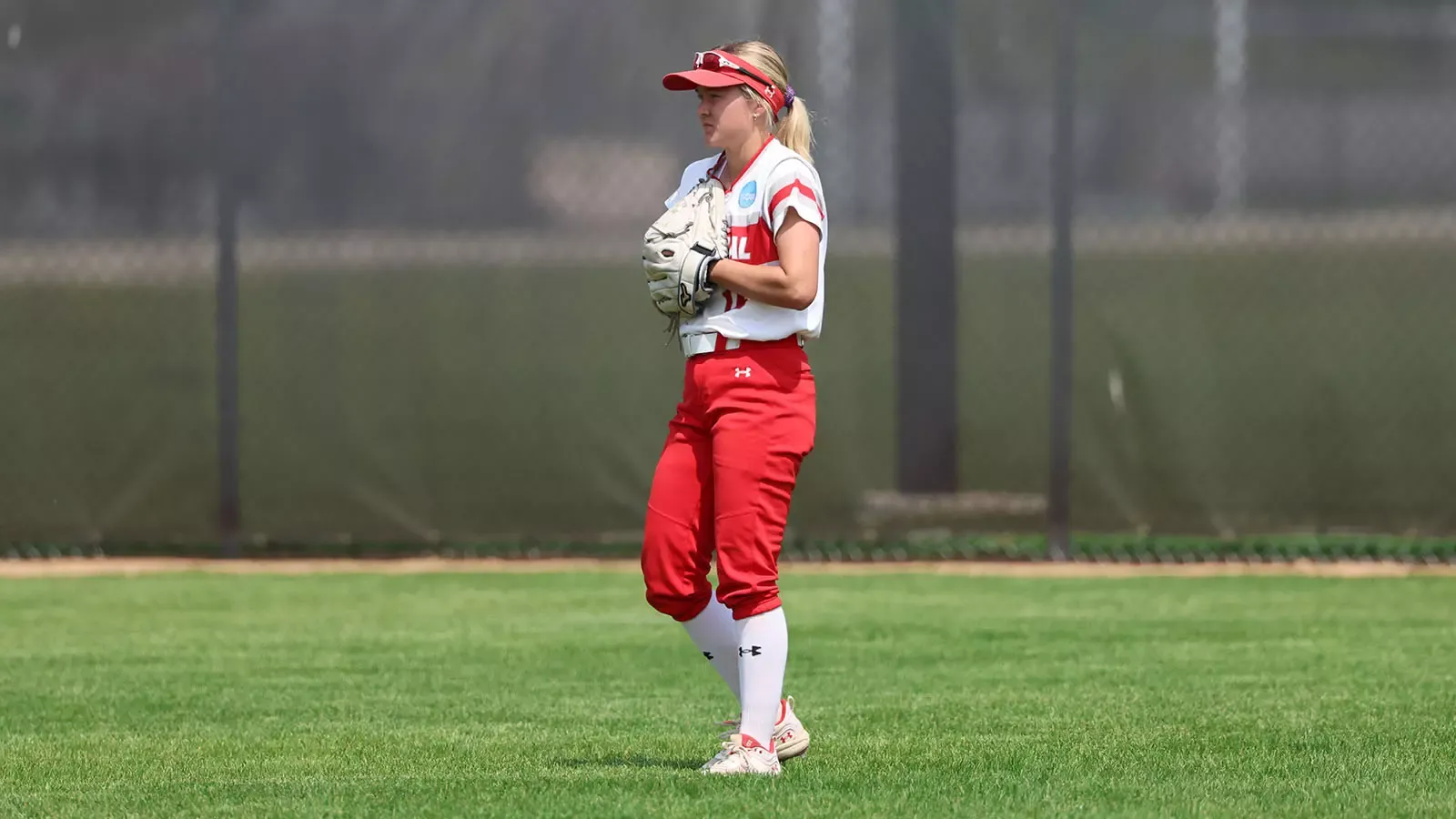 Carley Underwood looks in from center field