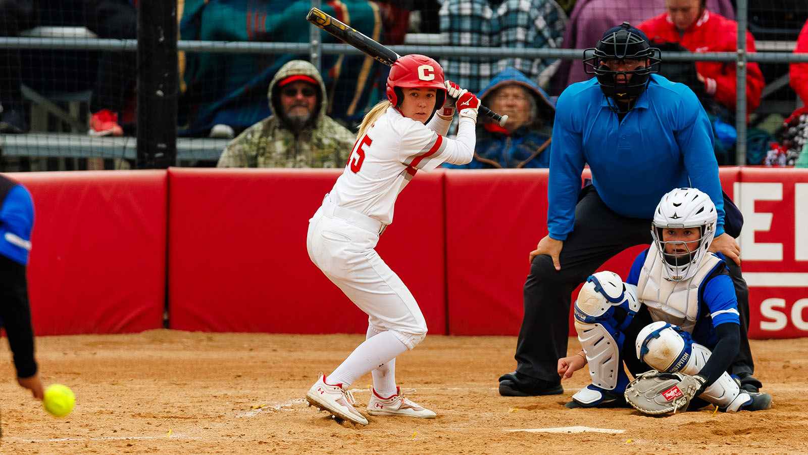 Carley Underwood eying the pitcher 