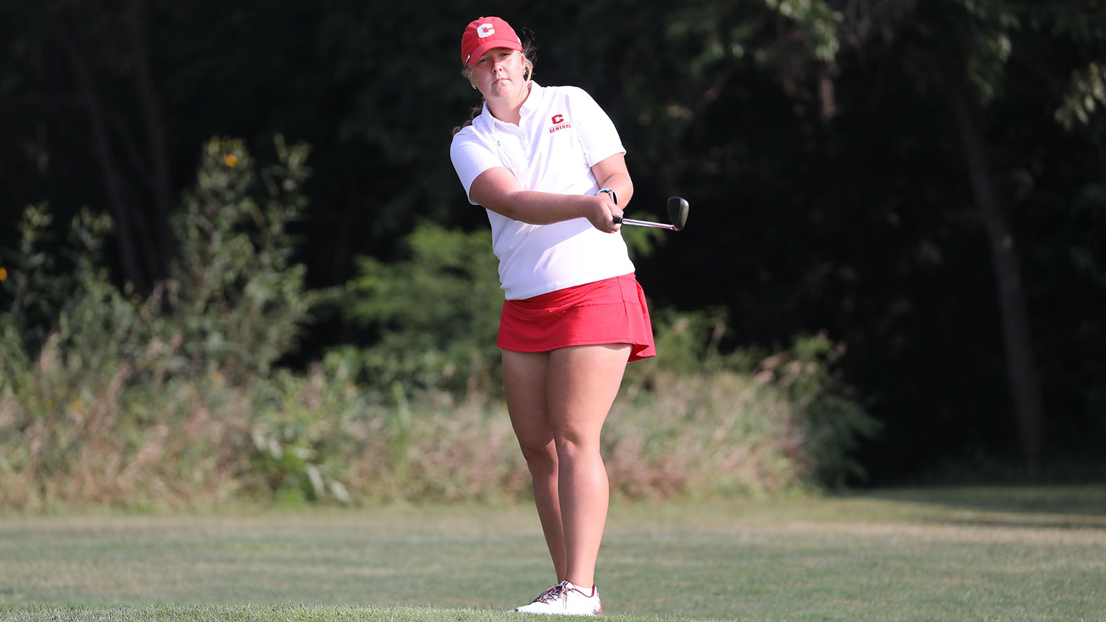 Mickey Martens looks after her shot attempt