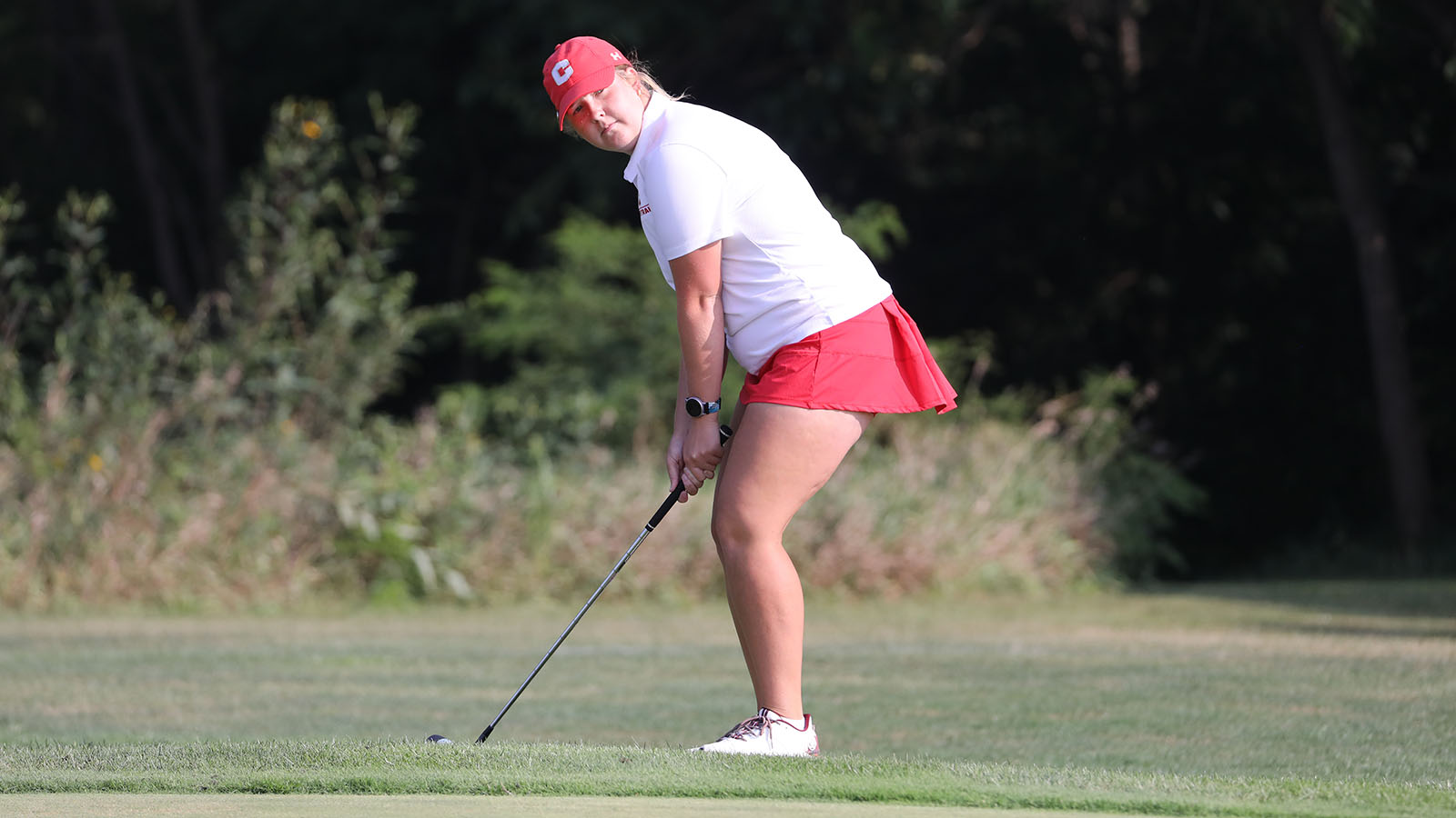 Mickey Martens looks down the fairway