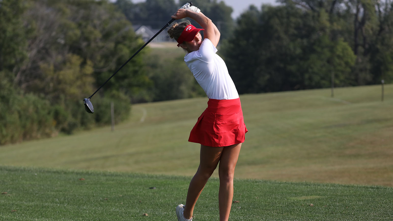 Allie Pfantz follow through with her driver