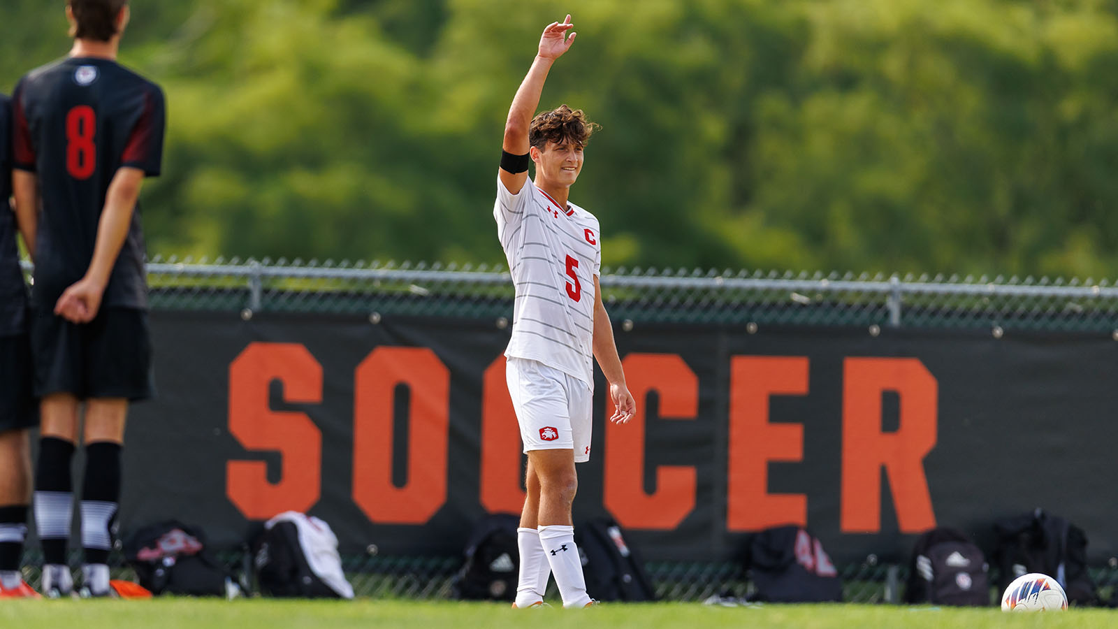 Alejo Marcon takes a free kick