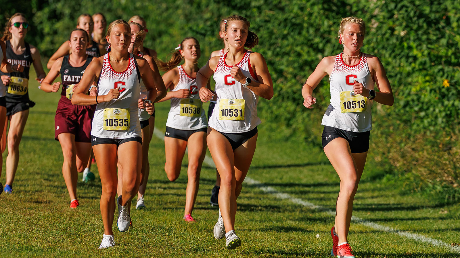 Miller running with teammates
