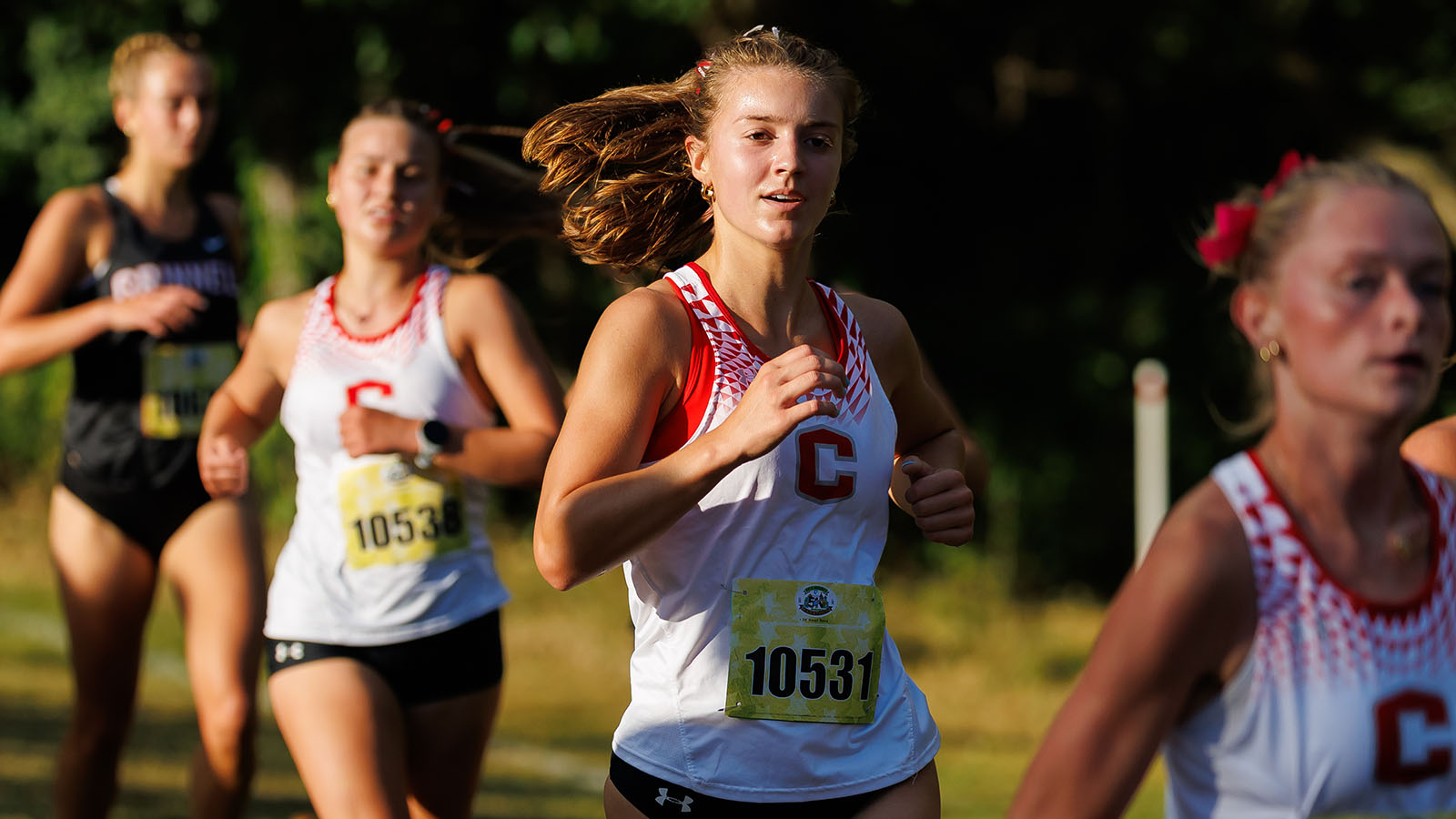 Miller running with group