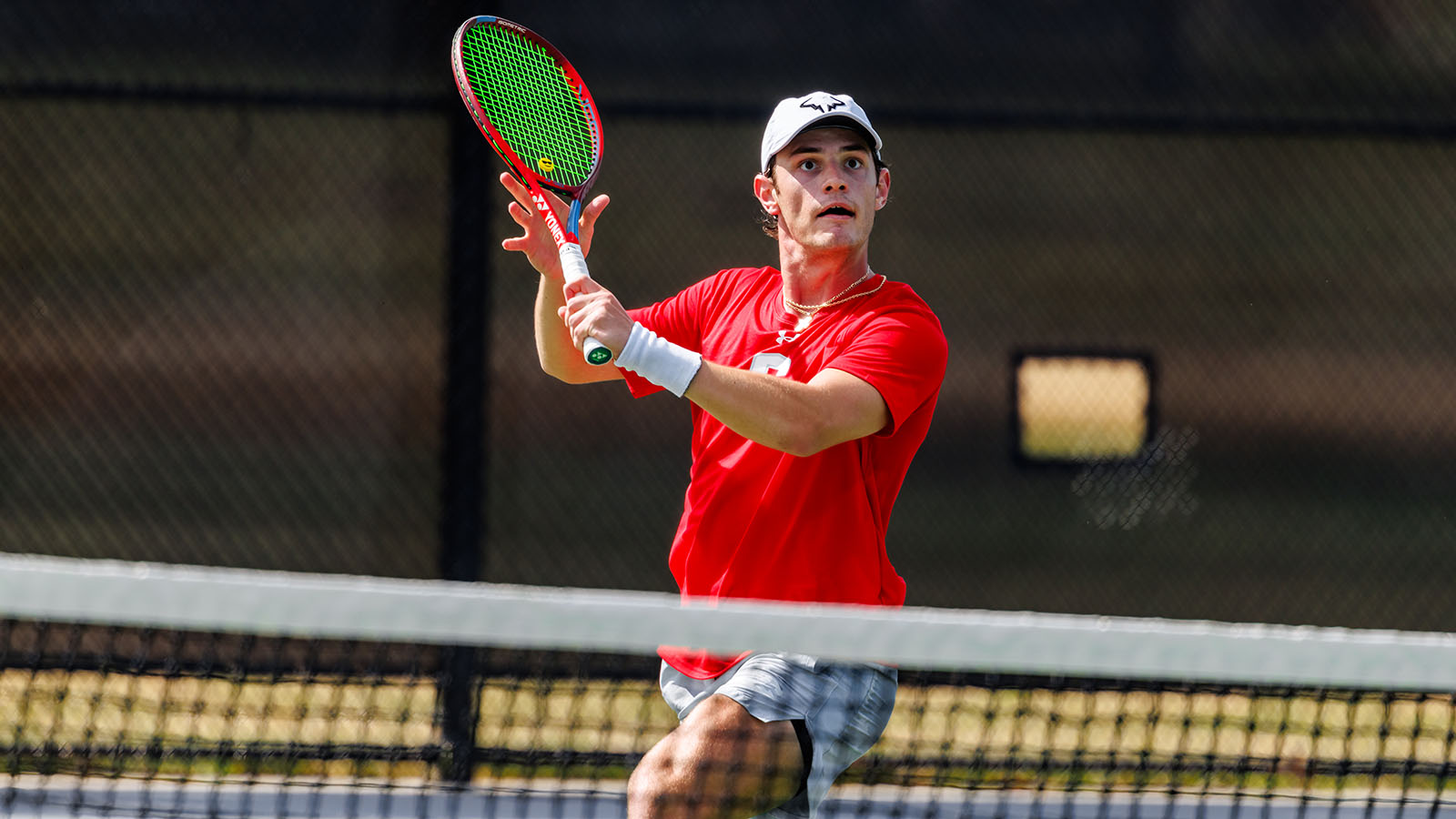 Ernest Alvarez Chedzoy waits for ball to come down