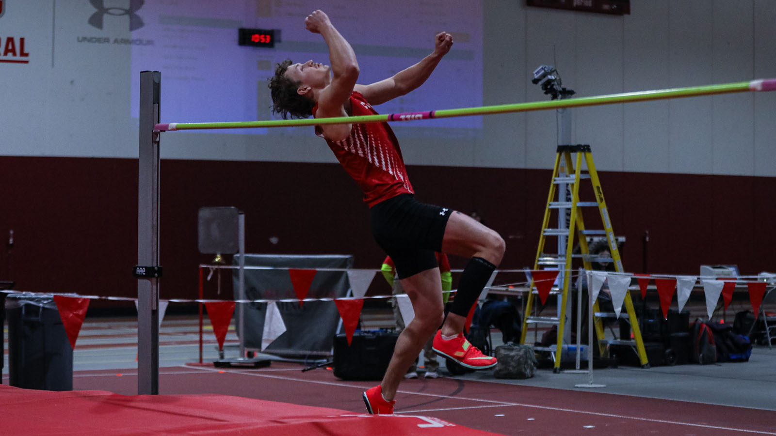 Lance Bunde starts high jump