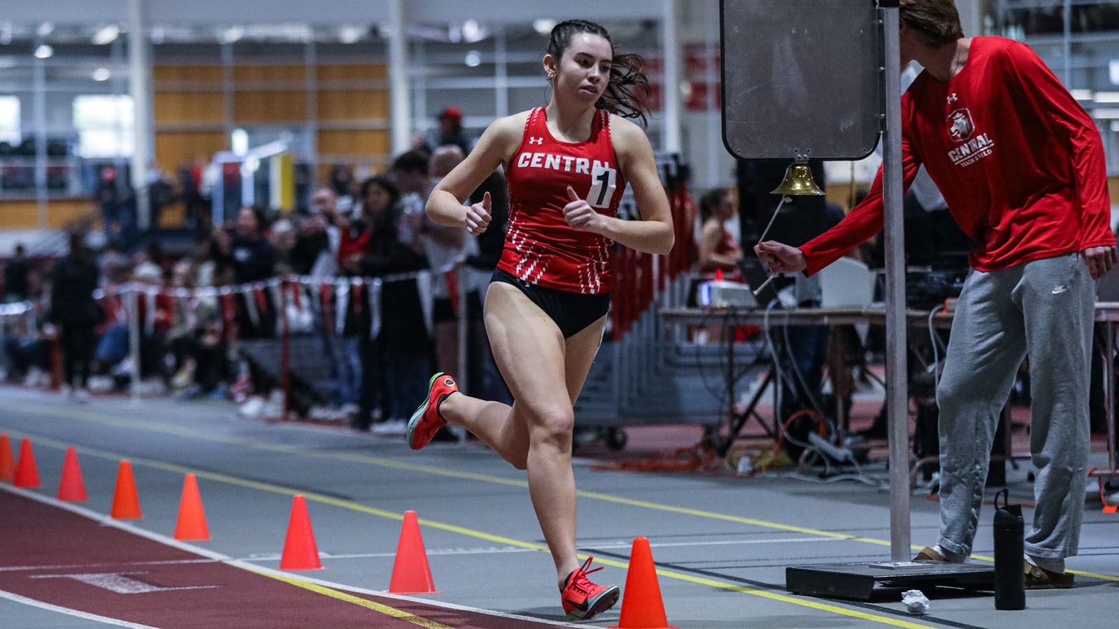 Maddy Stevens takes a curve