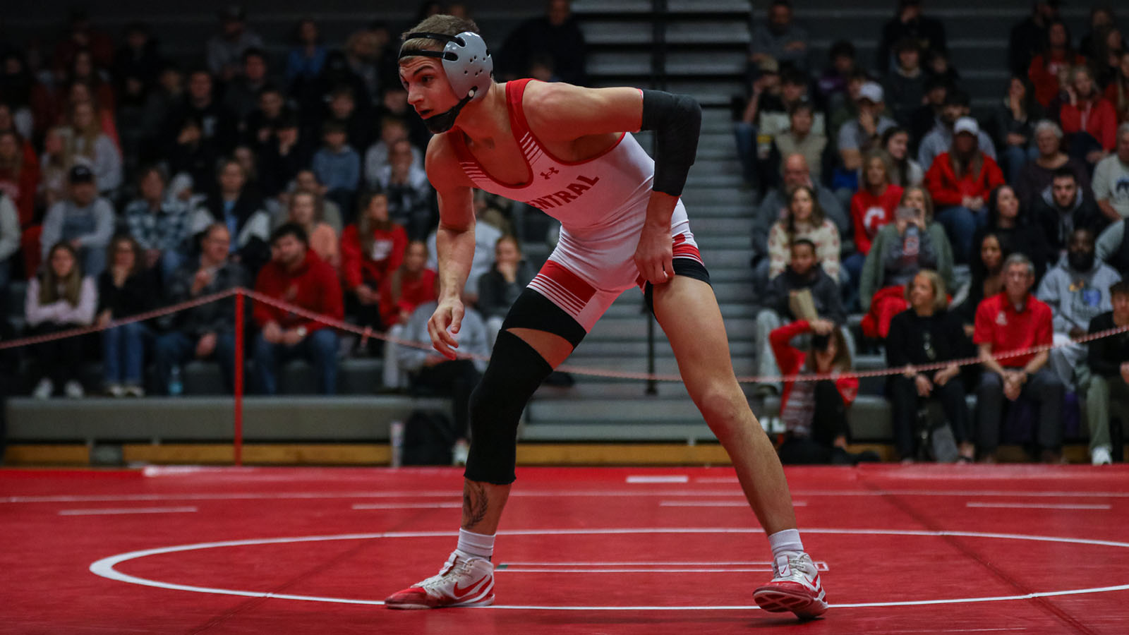 Carter West wrestling against Luther