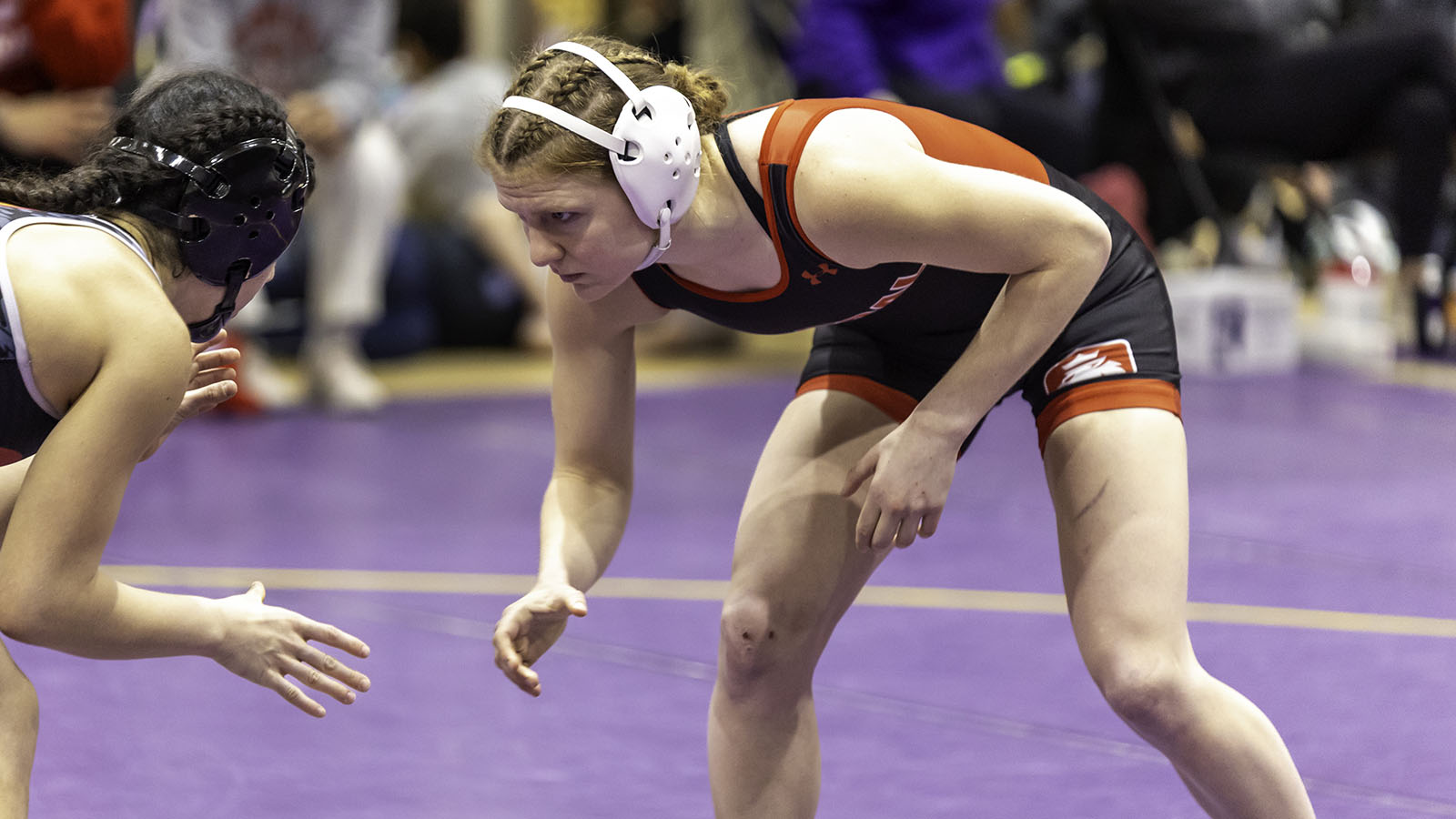 Esther Belzer wrestling at Loras Open