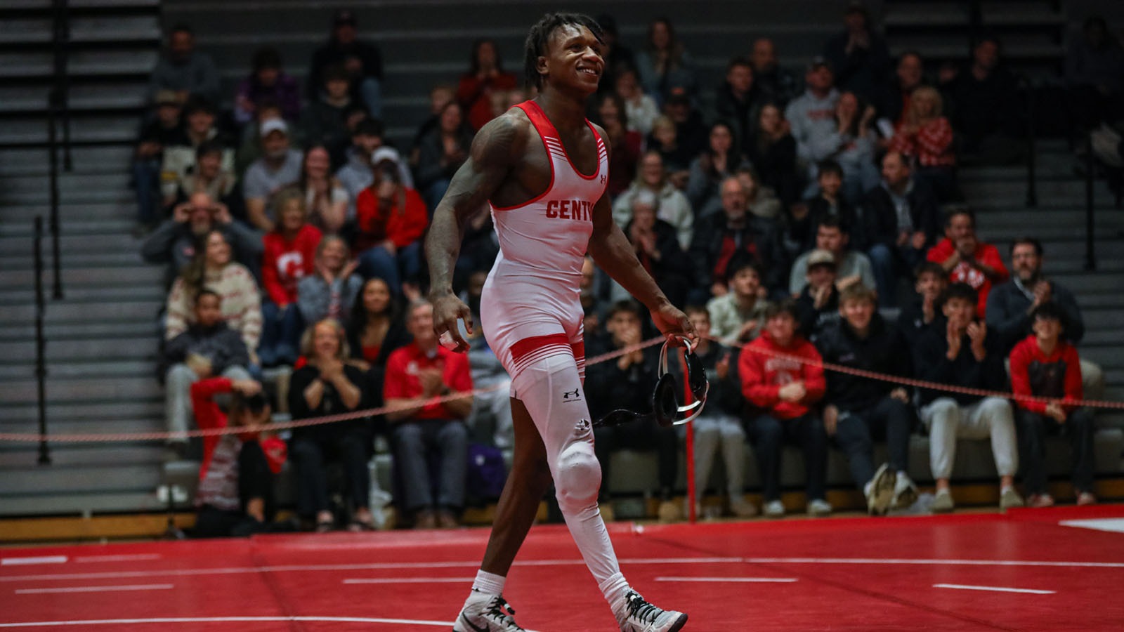 Pierre Baldwin smiles after a win