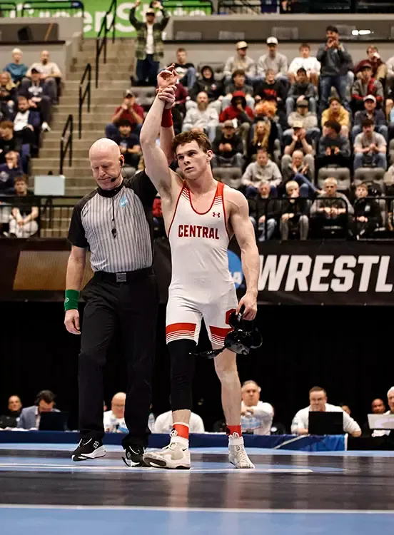 Cade Siebrecht hand raised