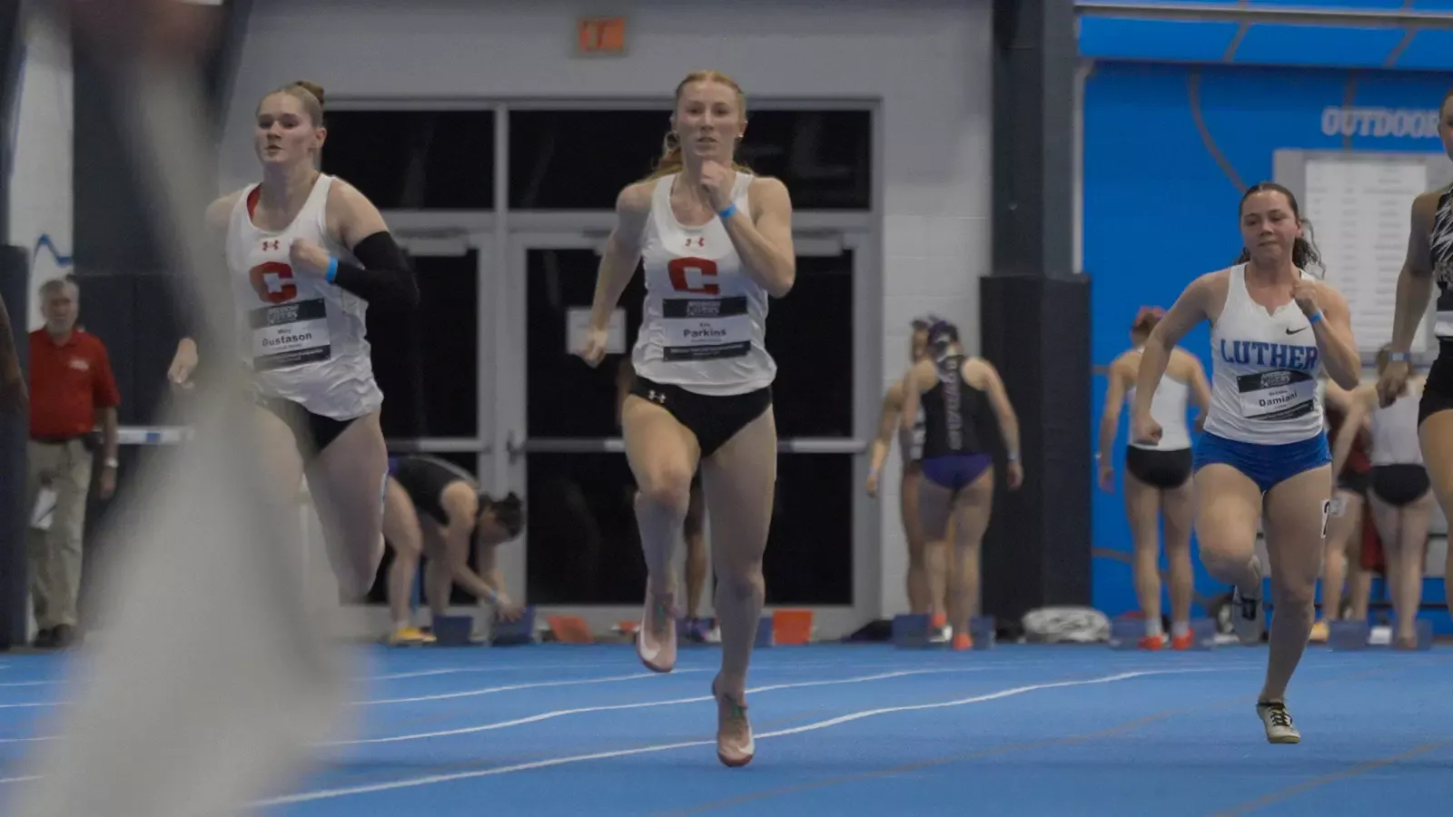 Ava Parkins sprinting at the A-R-C Championships 