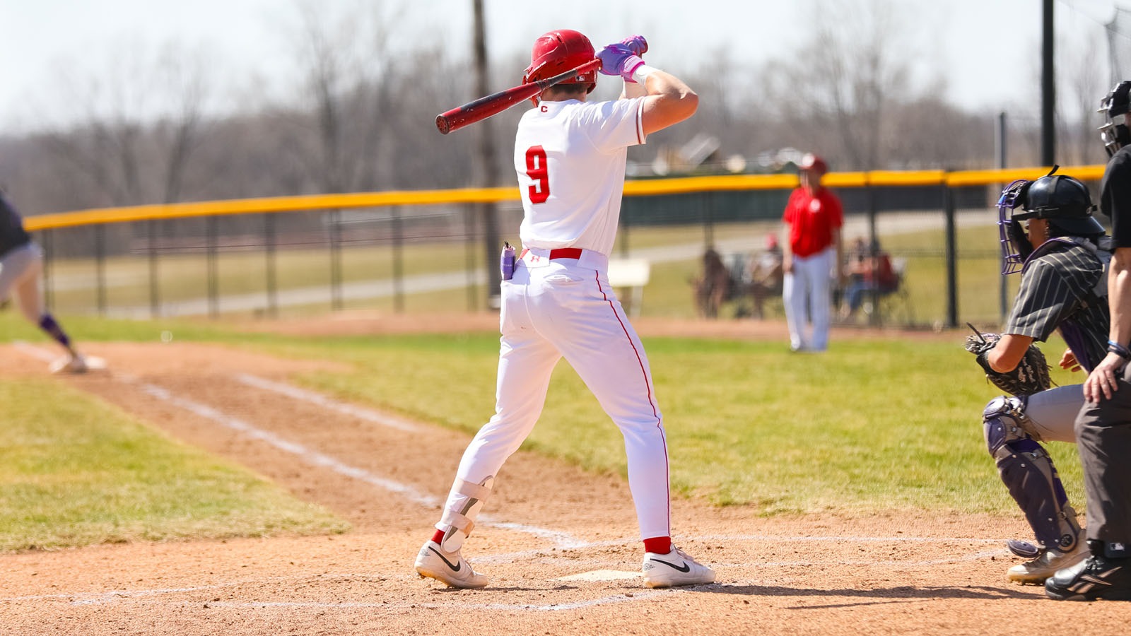 Garrett Guenther at the plate against Loras