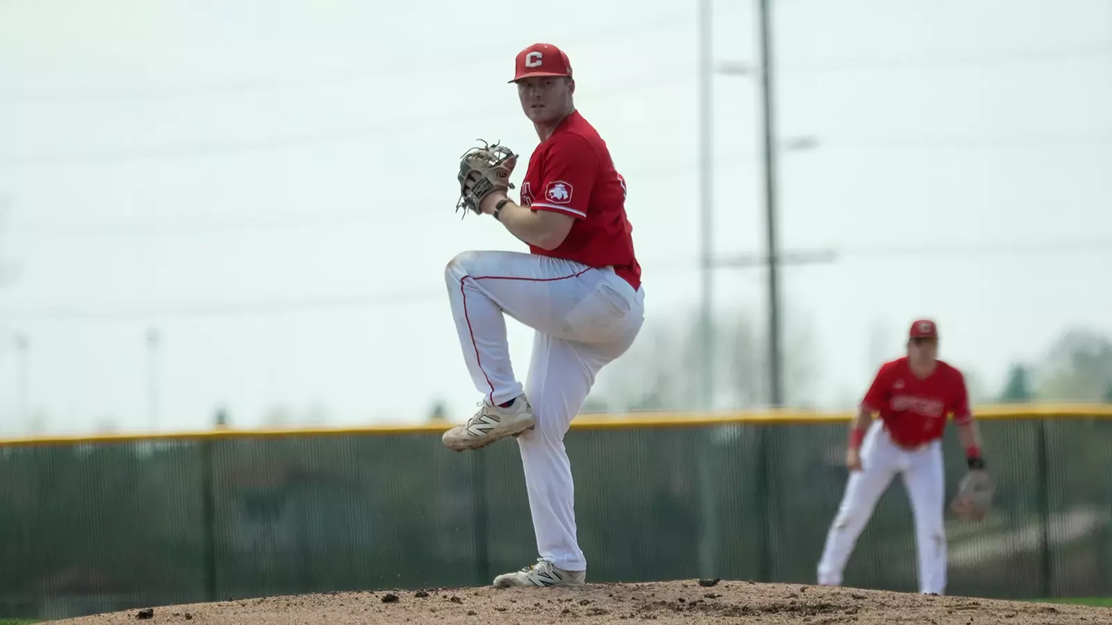 Brayden Sawyer getting ready to pitch 