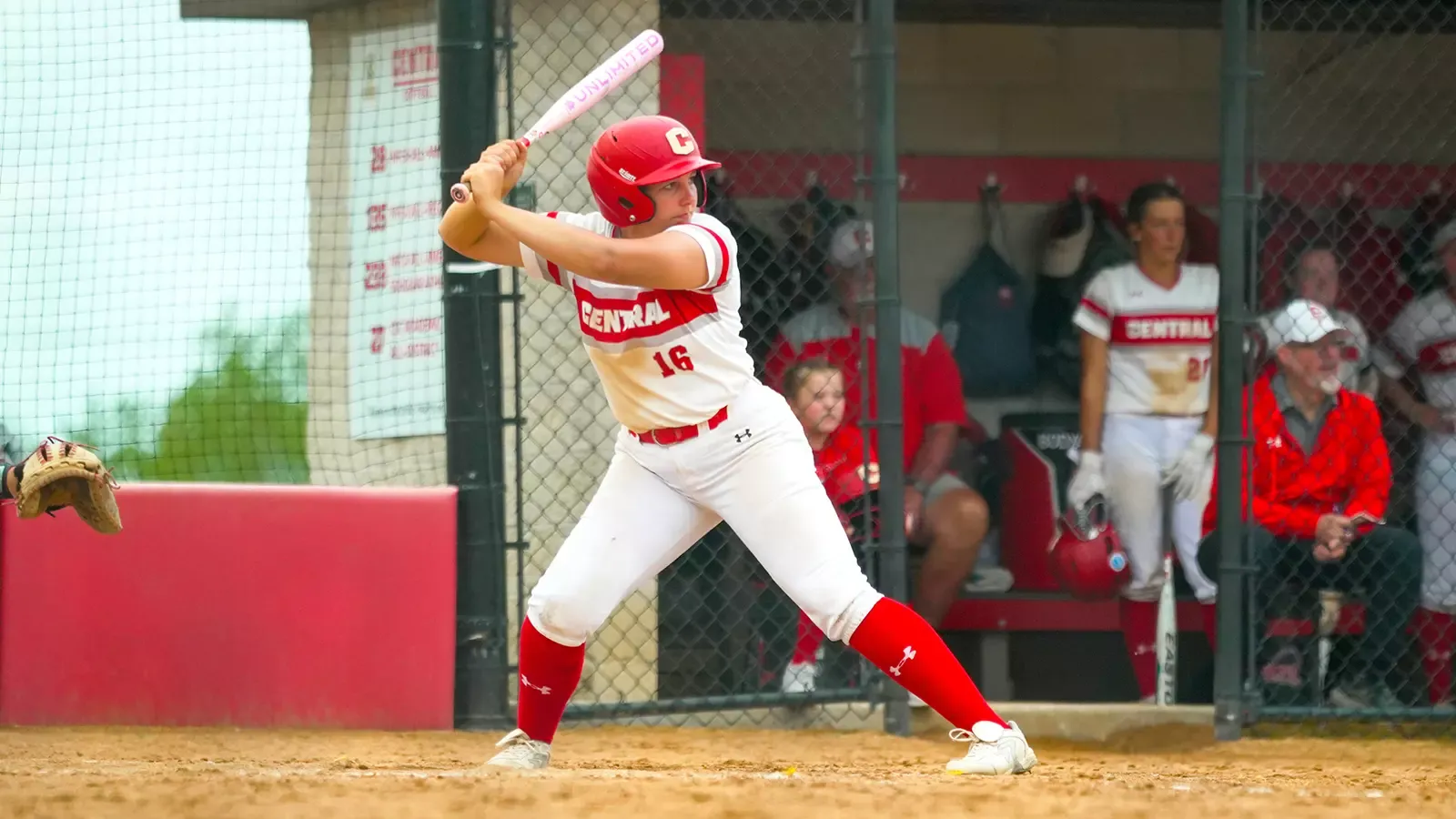 Addi Starr at the plate getting ready to swing