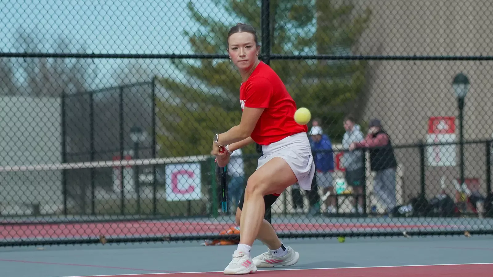 Jenna Mitsuko Mahoney going for a backhand shot