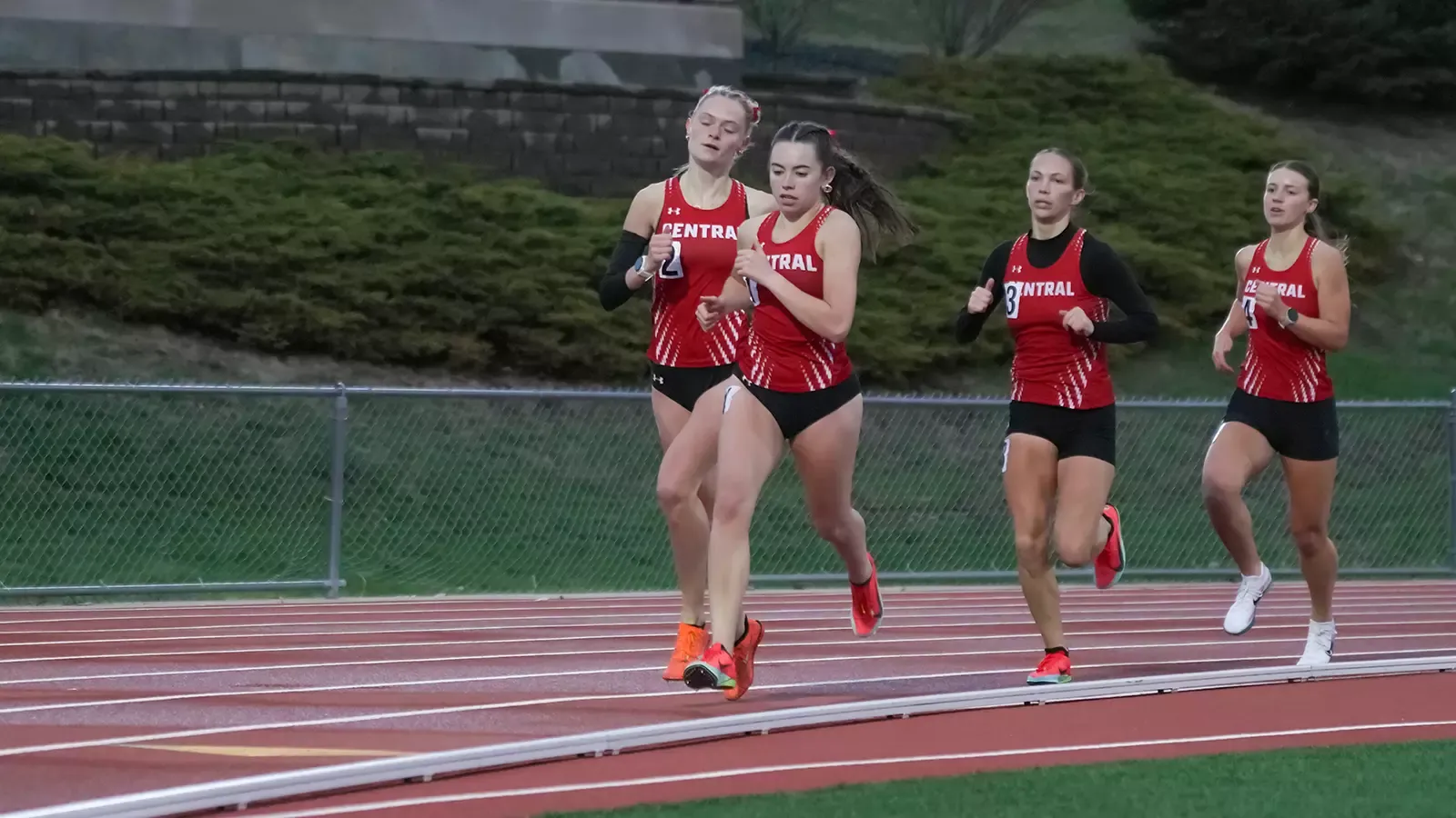 Maddy Stevens running during the 1500 meter run
