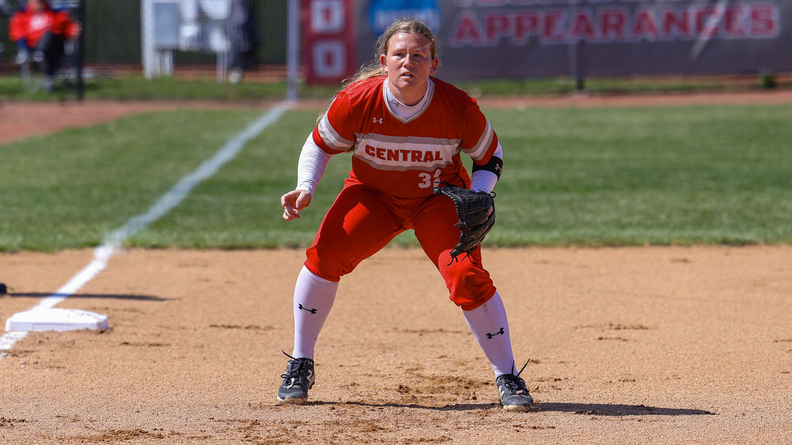 Hannah Higgins at third base against Bethany Lutheran