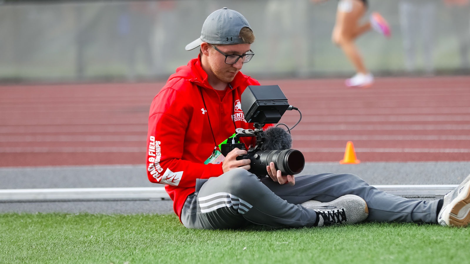 Anthony Yench working at 2026 Division III NCAA Outdoor Track and Field Championships