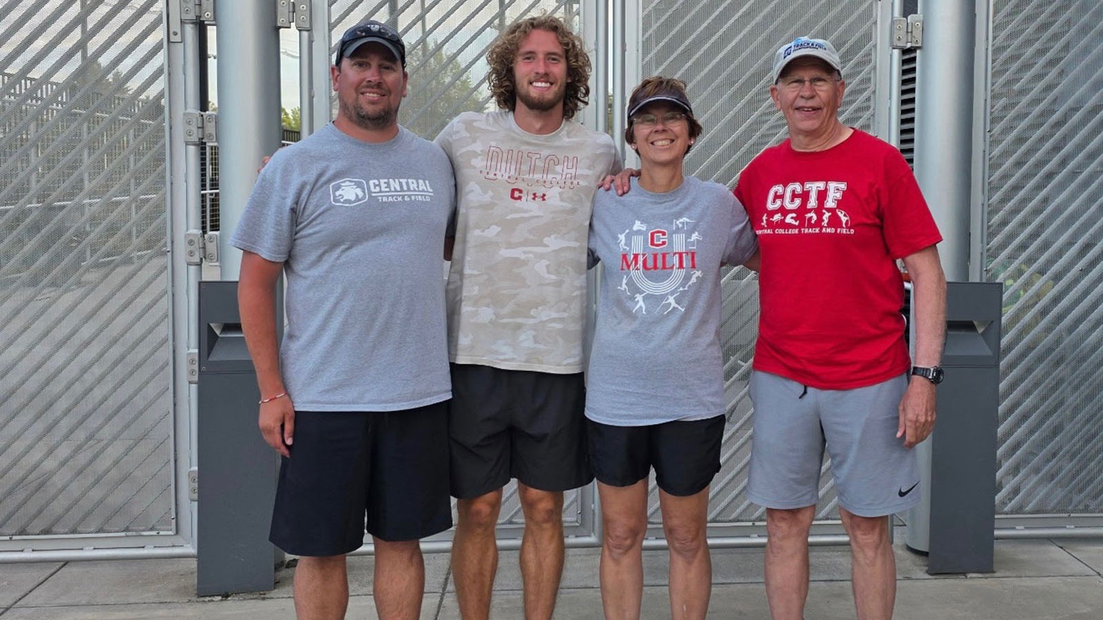 Landon Pote and coaching staff at U-20 Championships