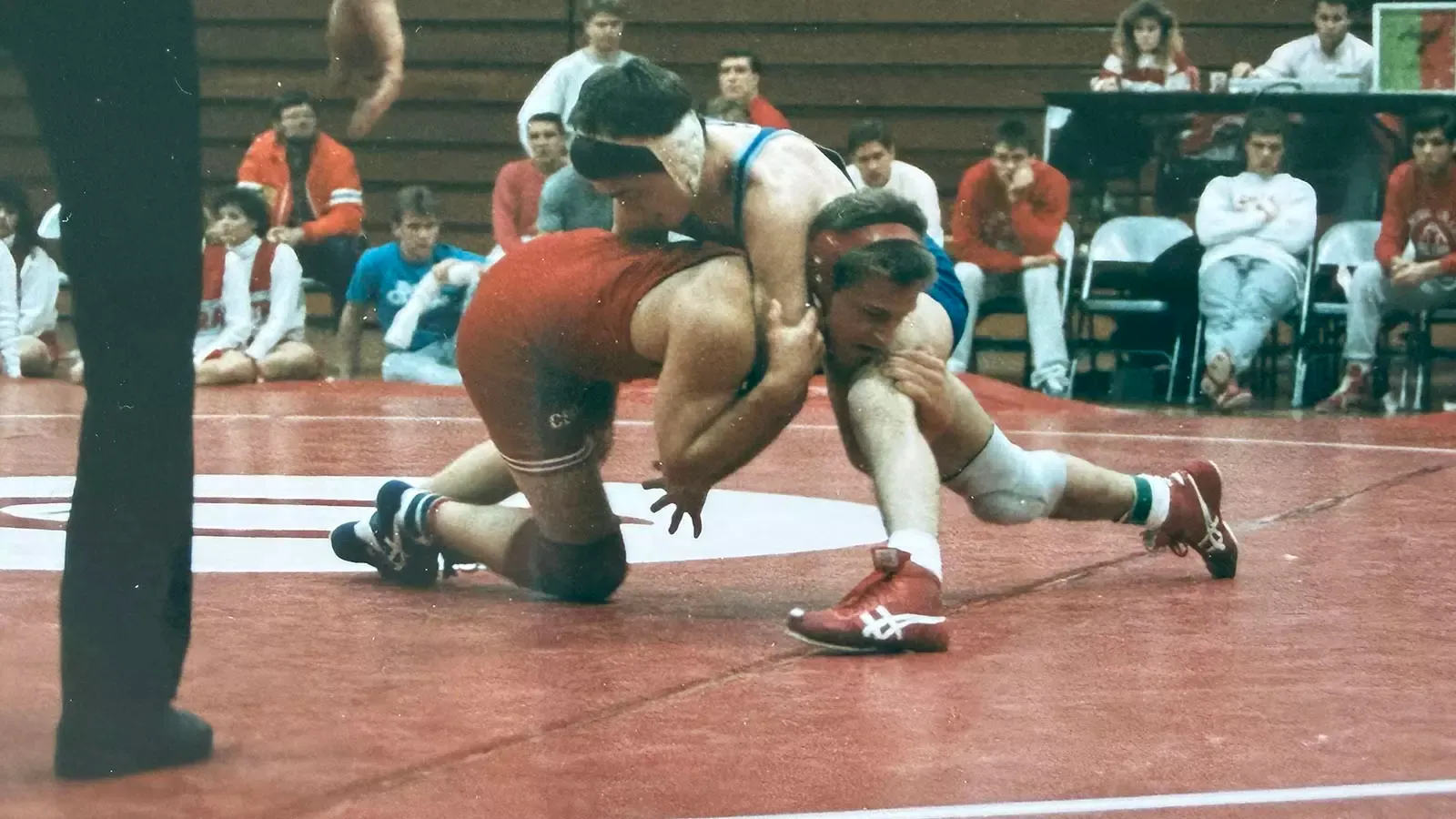 Chad Beck takedown during 1992 match