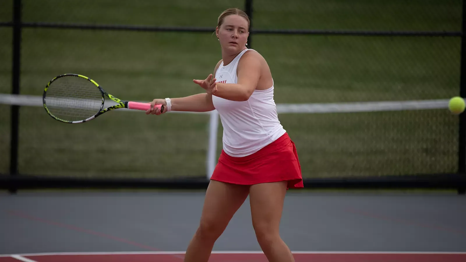Lauren Gano waiting for the ball to arrive