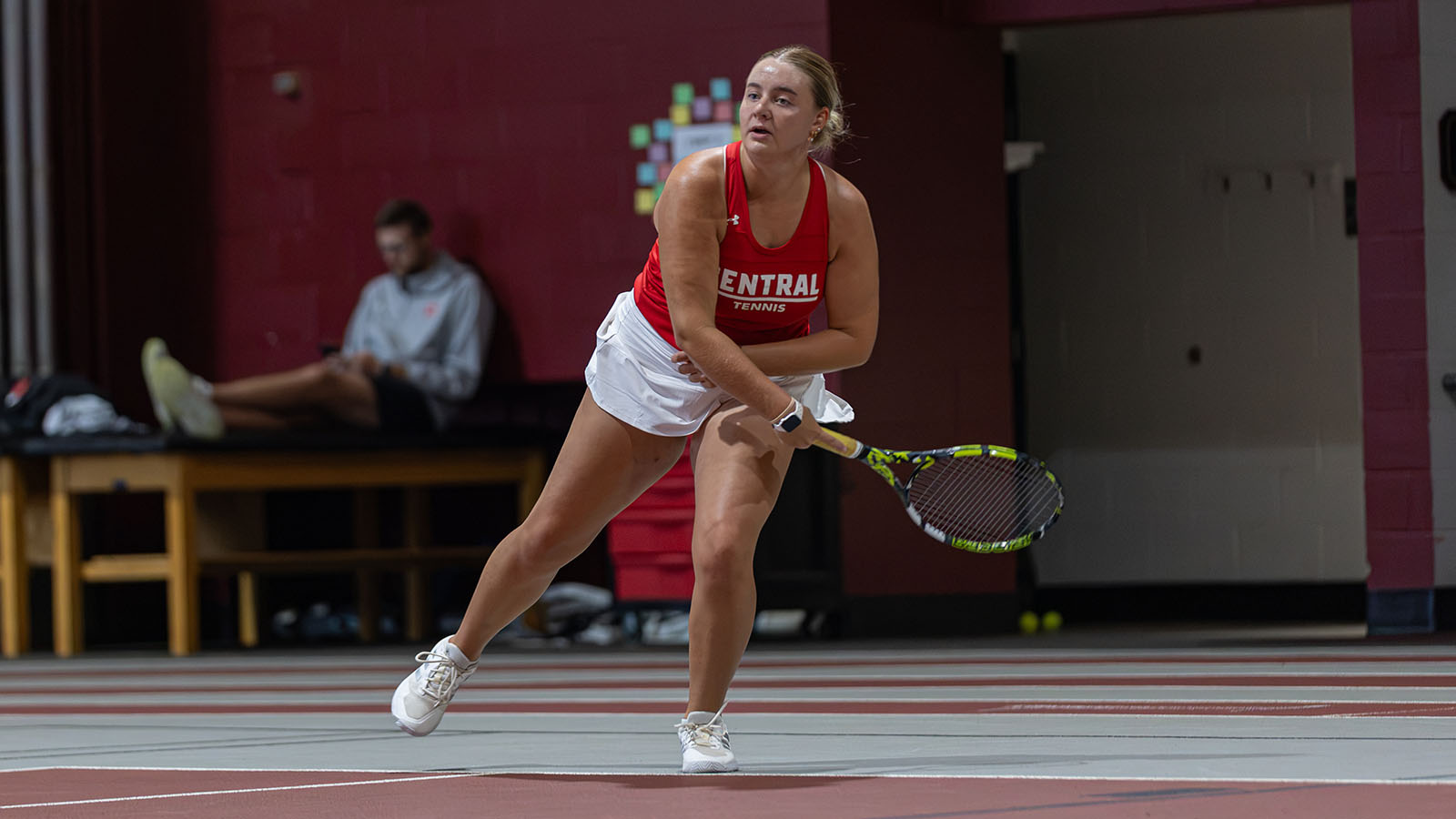 Lauren Gano in women's tennis match against Buena Vista