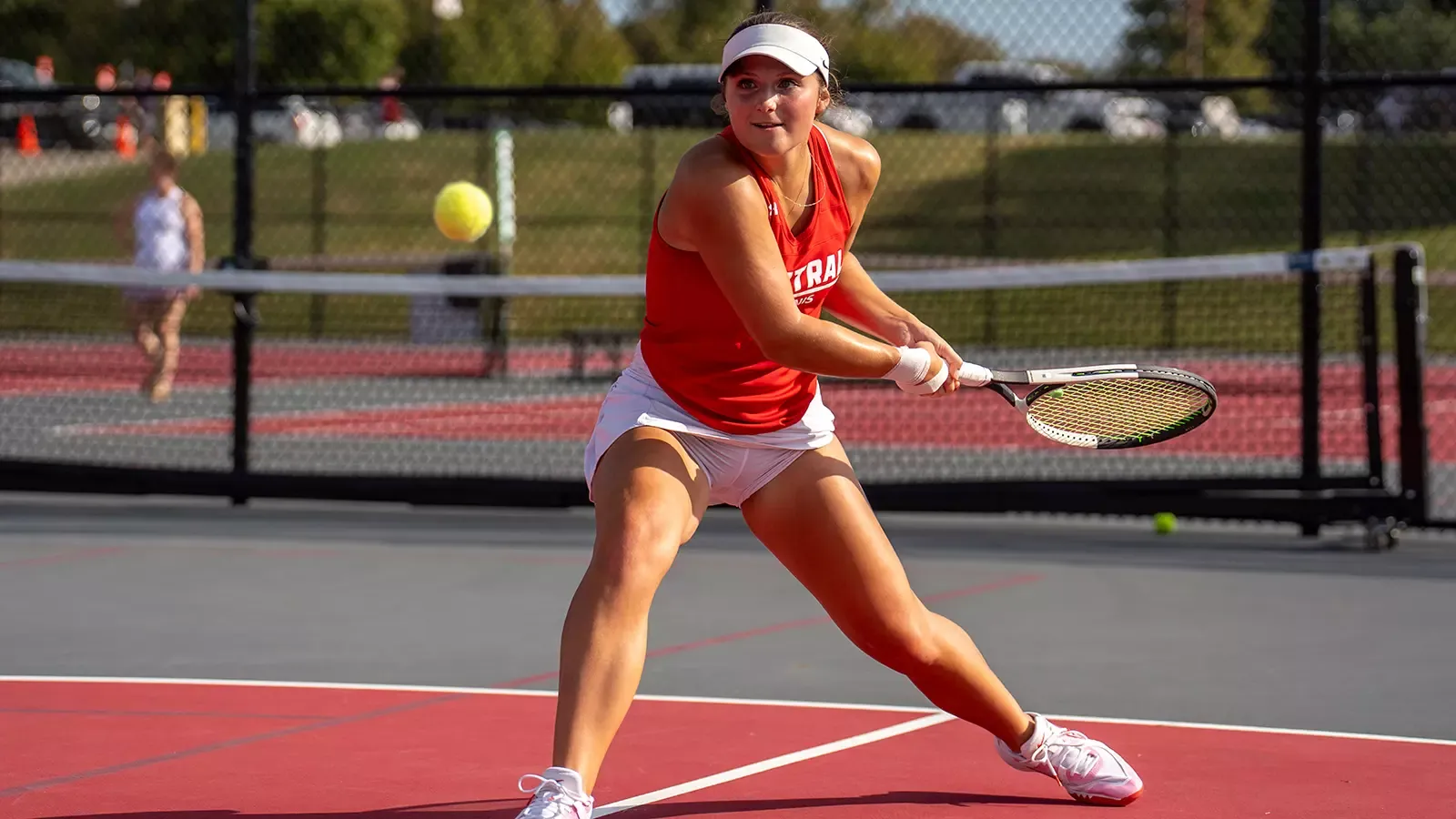 Kennedy Harms about to hit a forehand shot