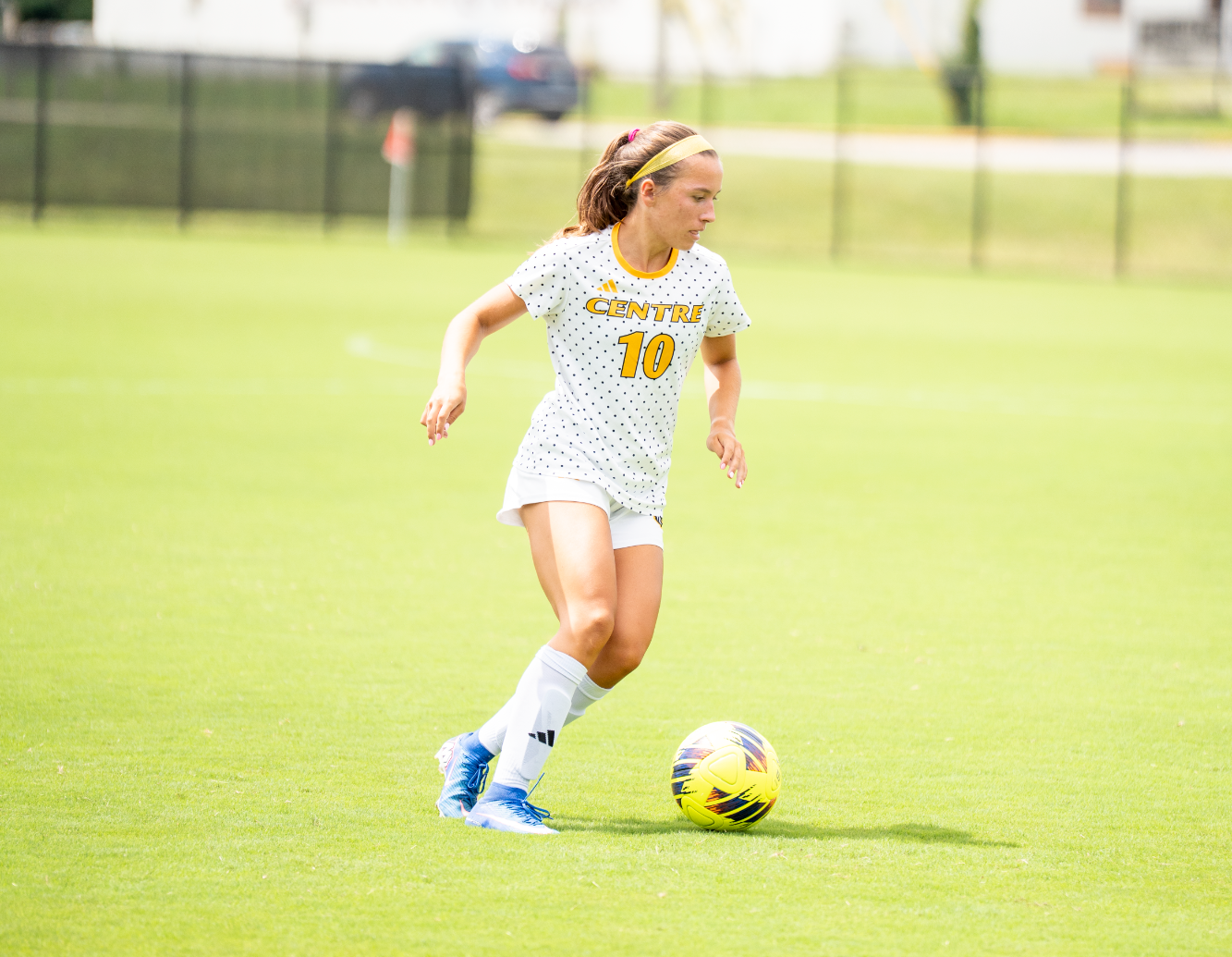 Katie O'Neill dribbling