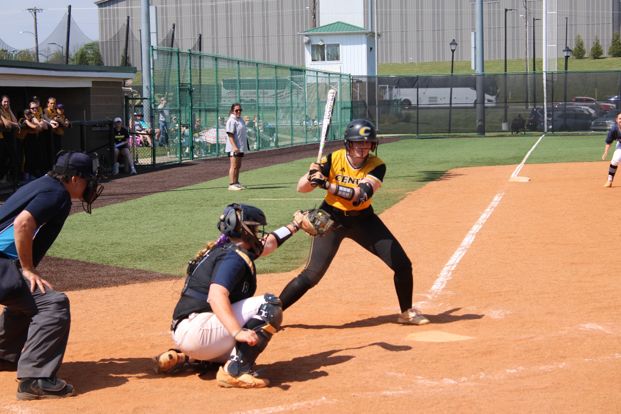 Emily Lammers taking a pitch